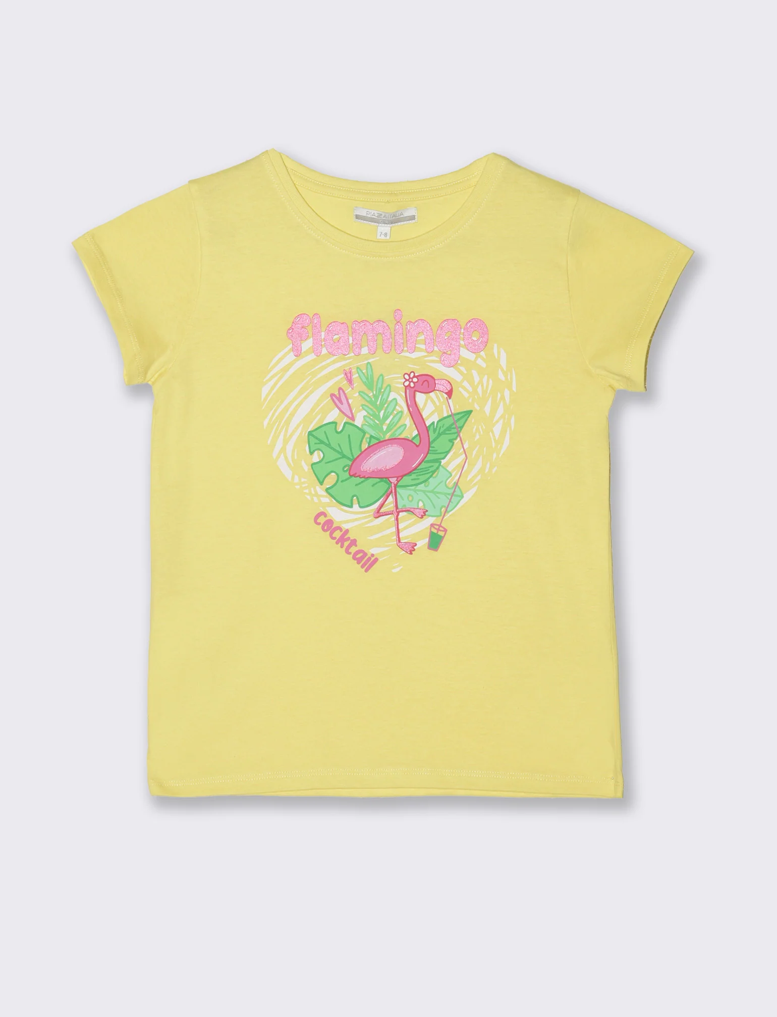 T-shirt con stampa multicolor da bambina - Giallo limone