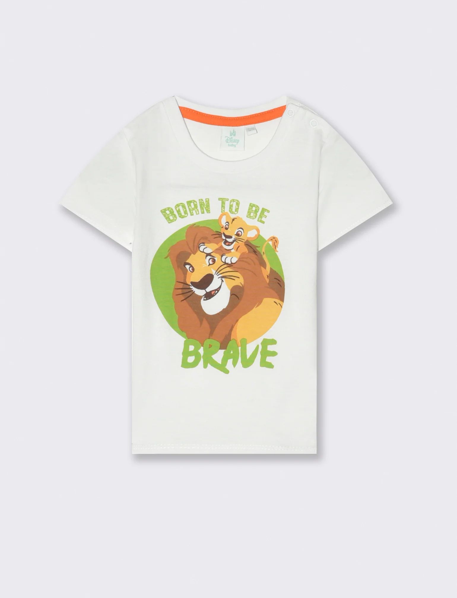 T-shirt con stampa Re Leone da neonato - Bianco