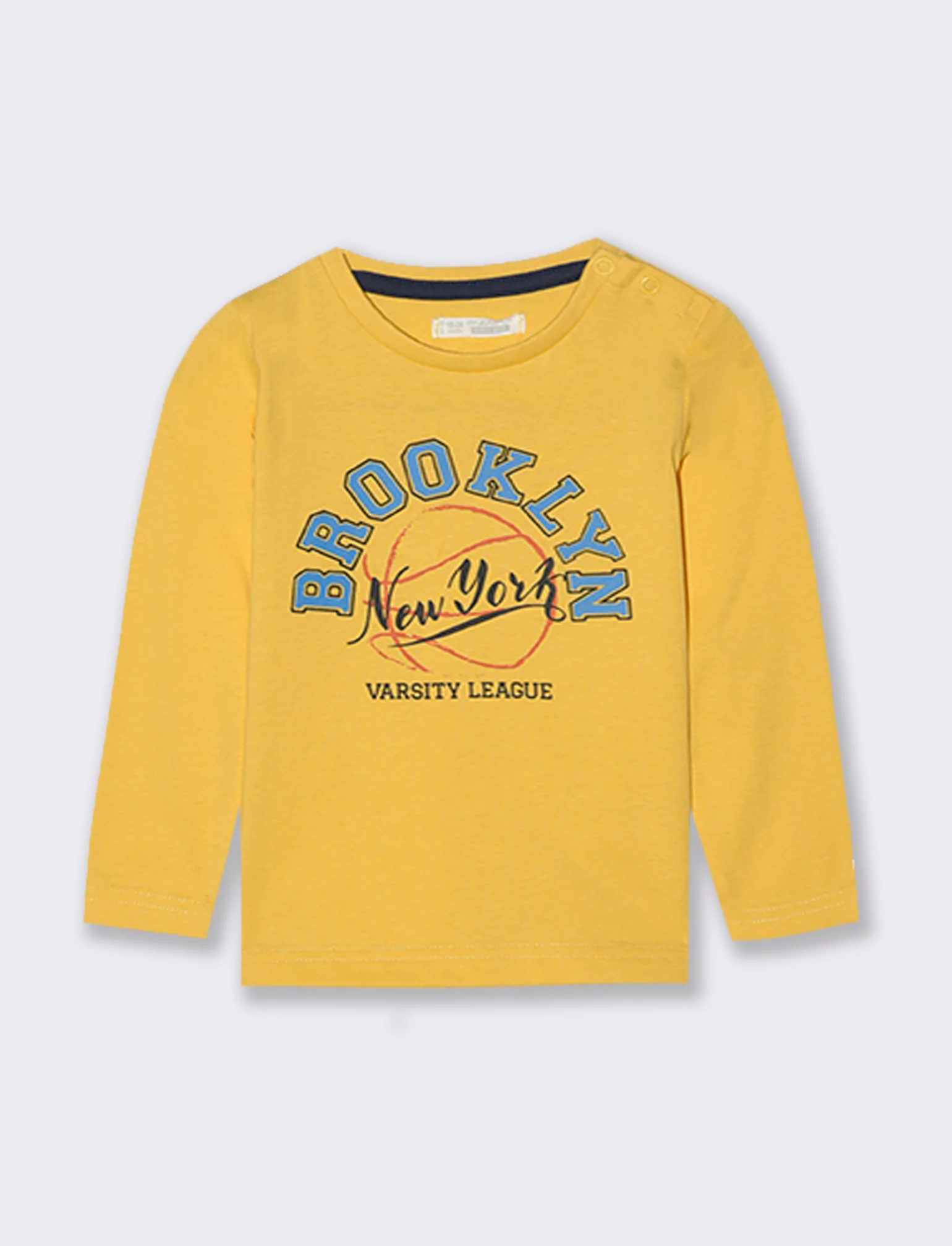 T shirt con stampa sportiva - Giallo