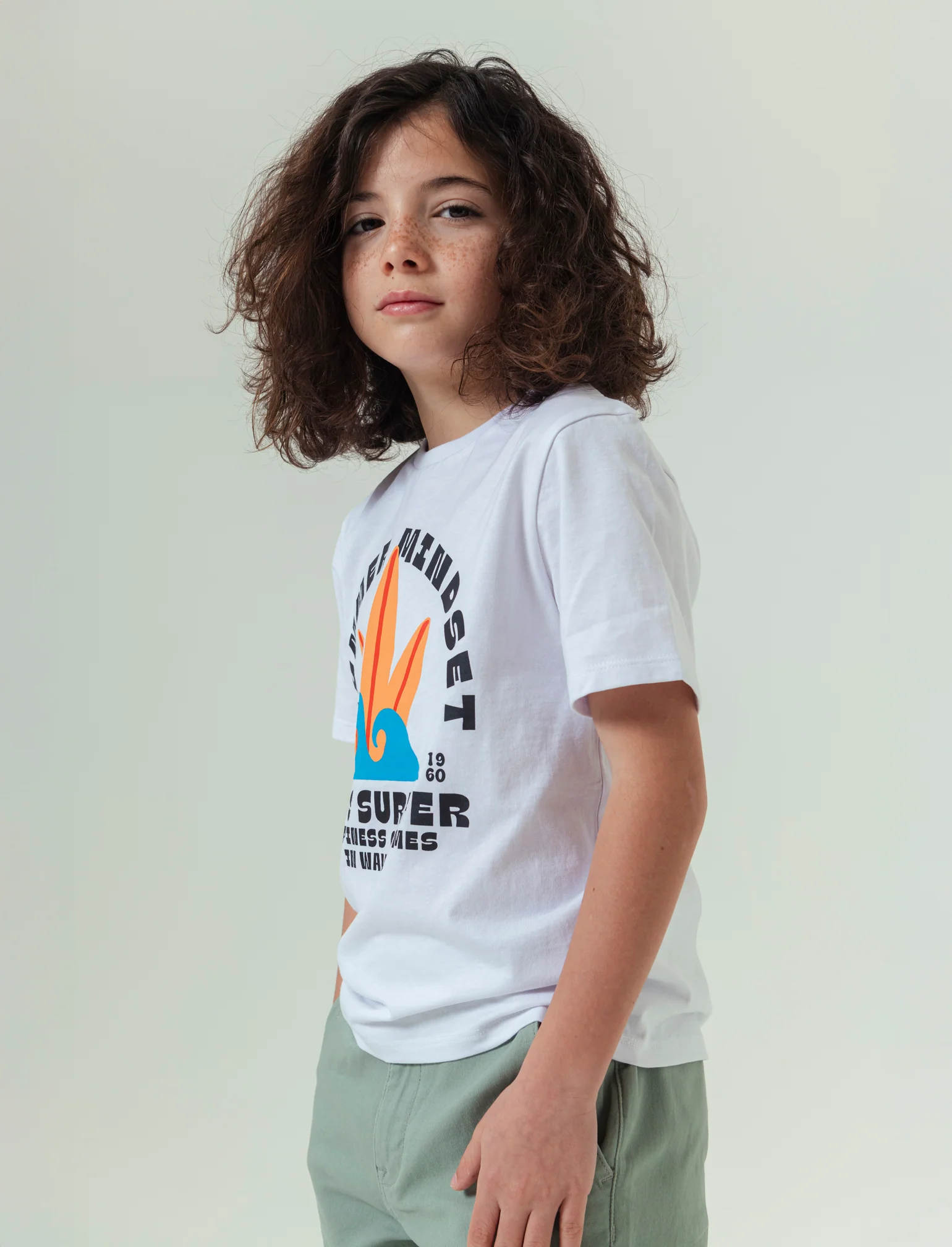 T-shirt con stampa summer da bambino - Bianco - Image 2