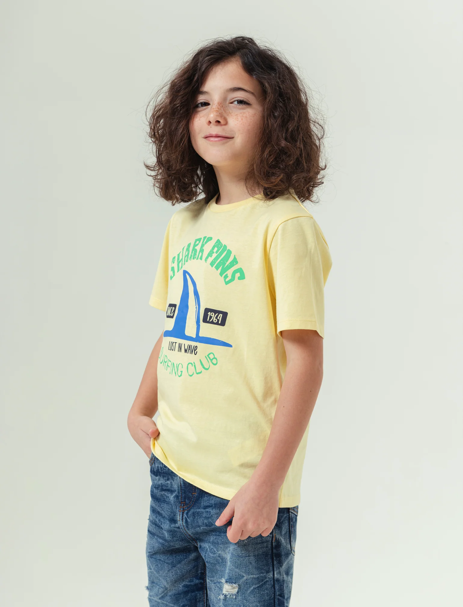 T-shirt con stampa summer da bambino - Giallo - Image 4