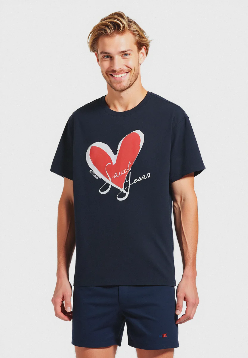 T-shirt con stampa sweet years da uomo - Blu