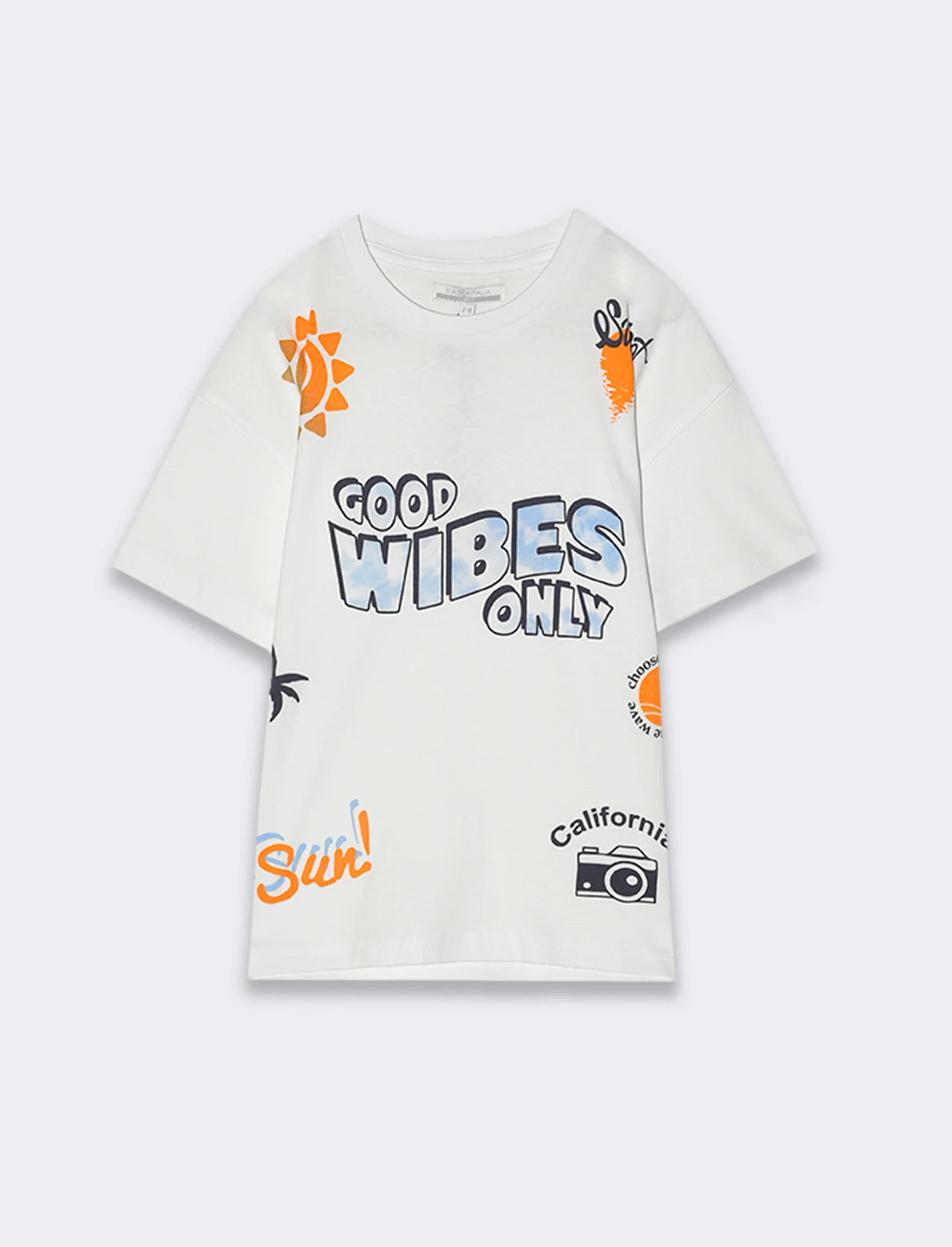 T-shirt con stampe da bambino - Bianco - Image 4