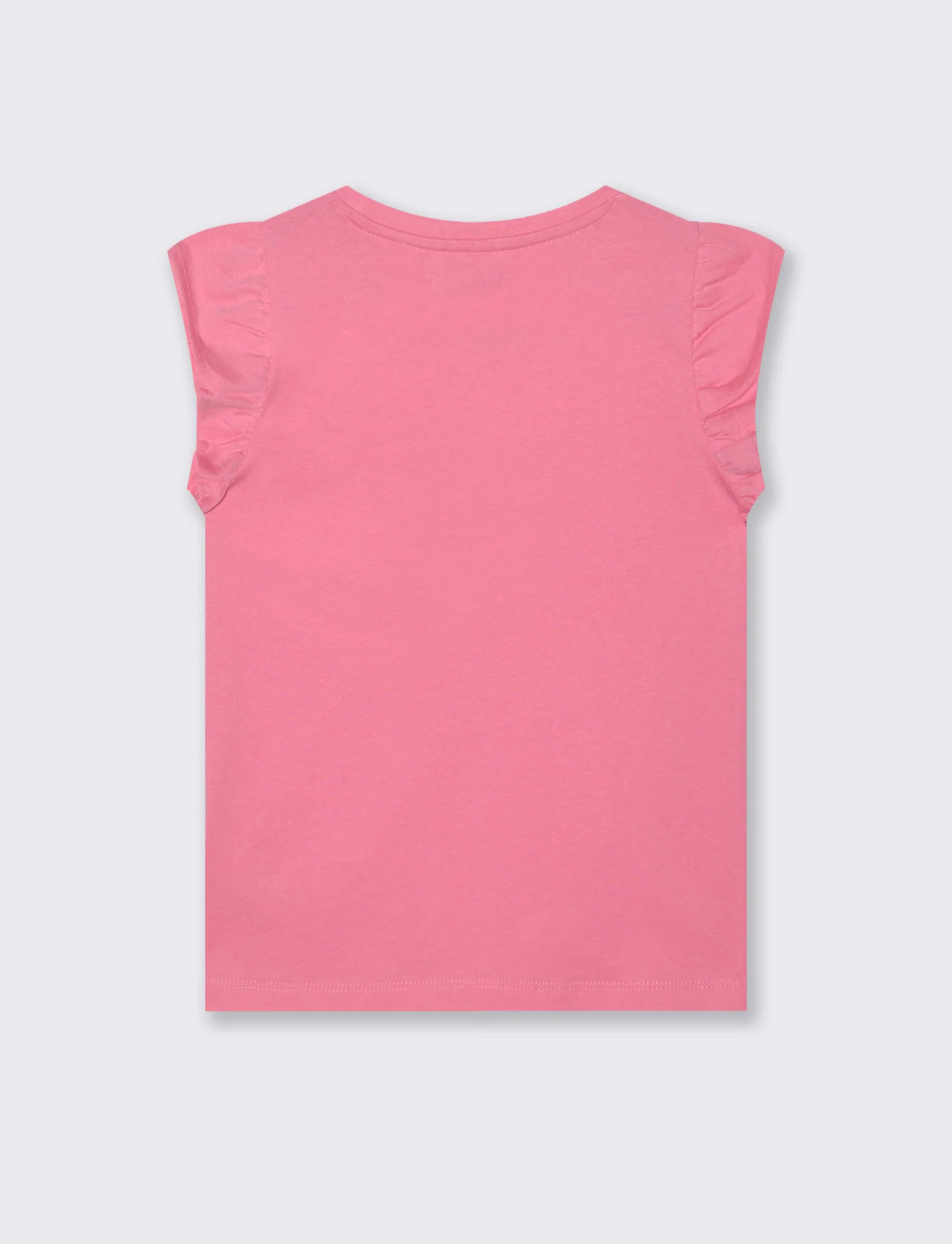 T-shirt con strass e manica volant - Rosa big bubble - Image 2