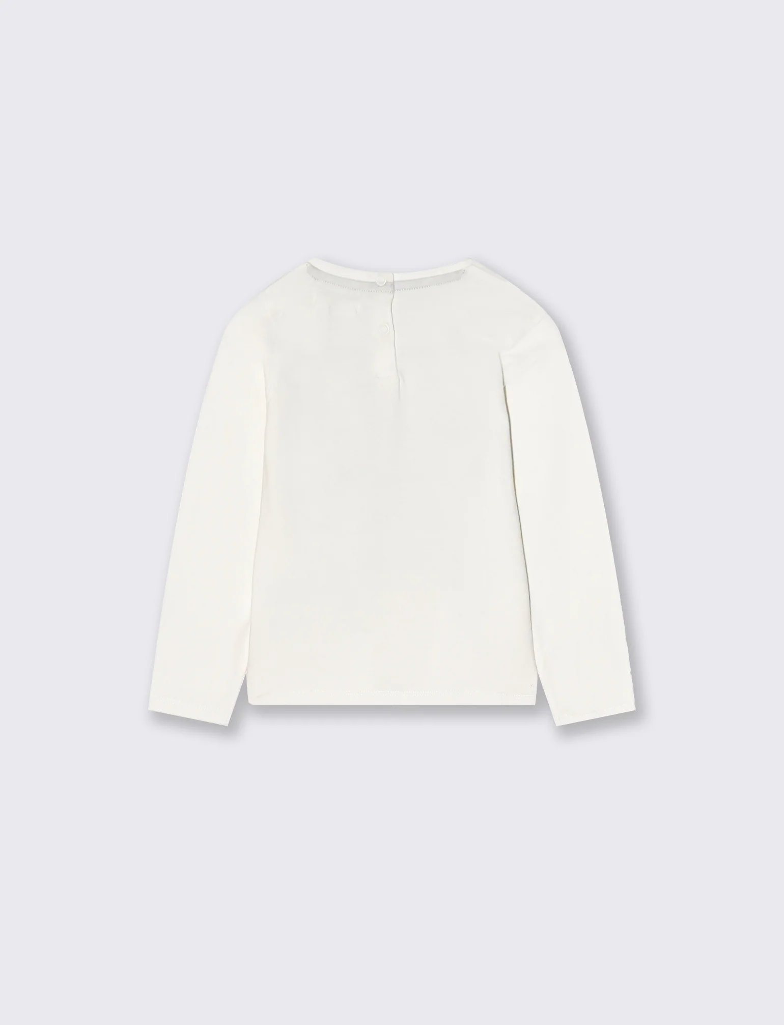 T shirt con strass e stampa - Bianco latte - Image 2