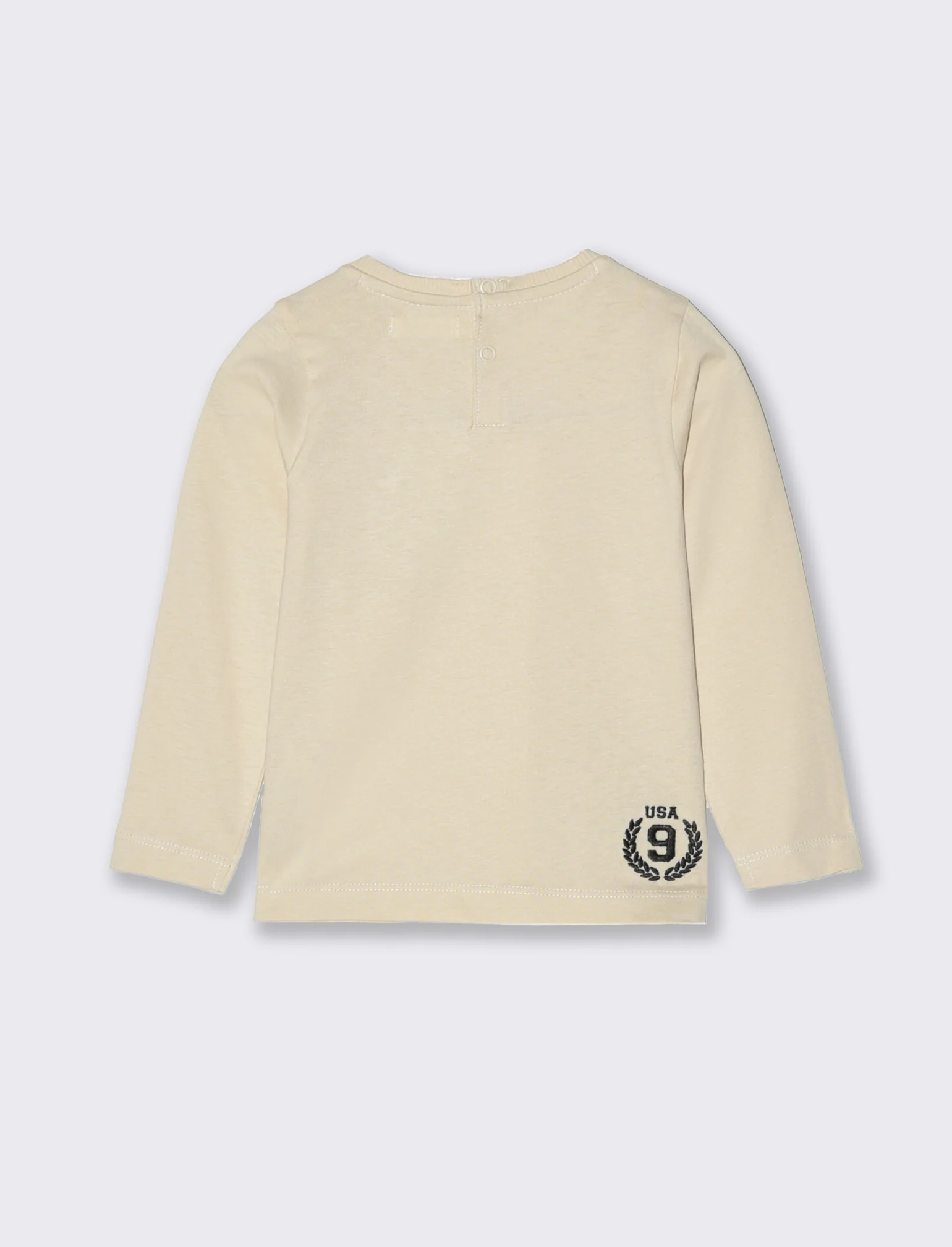 T-shirt con tasca a contrasto da neonato - Beige - Image 2
