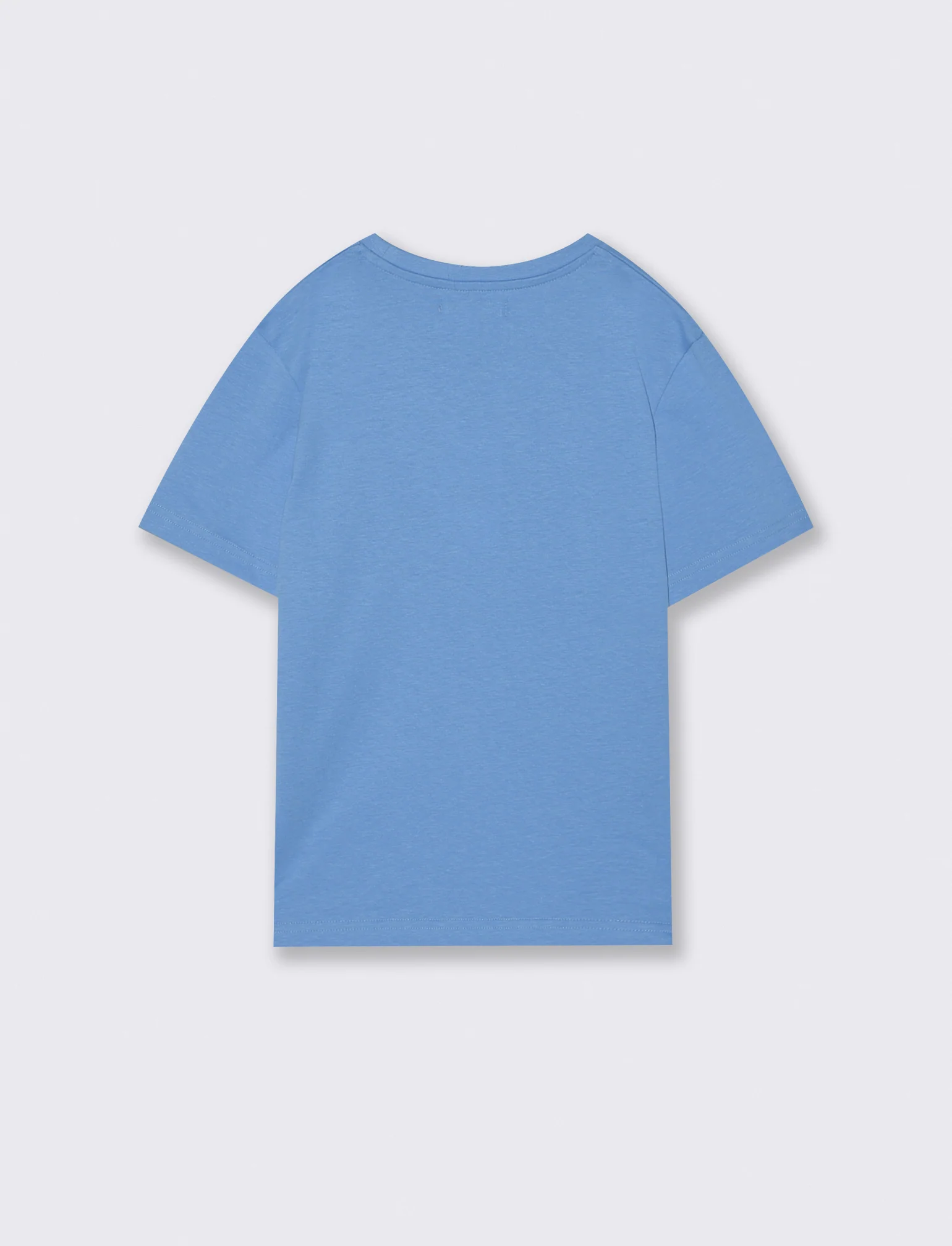 T-shirt con taschino per il tempo libero - Azzurro - Image 2
