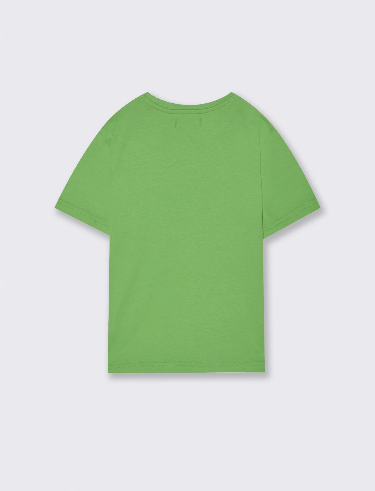 T-shirt con taschino per il tempo libero - Verde prato - Image 2