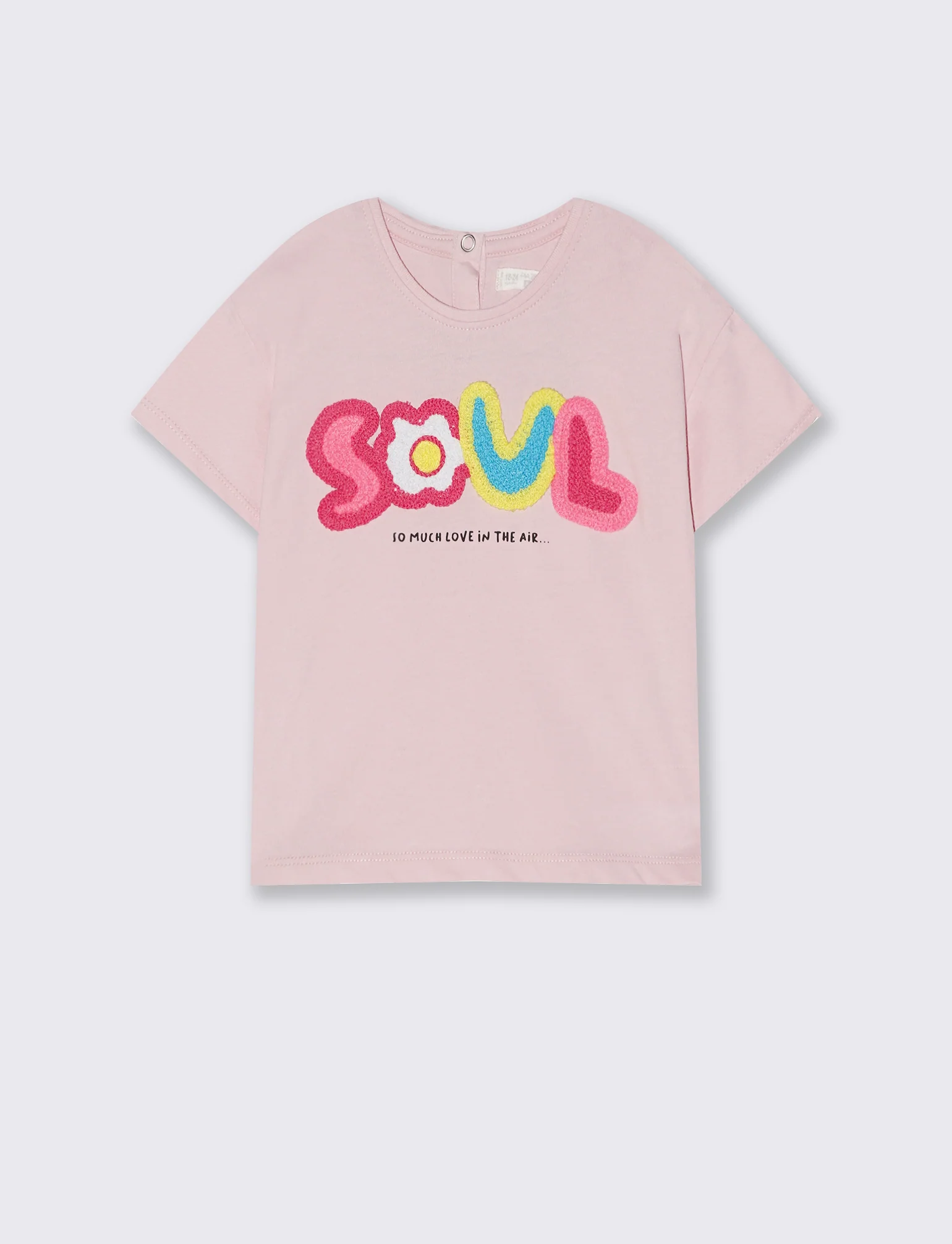 T-Shirt con Toppe per Stile Casual - Rosa