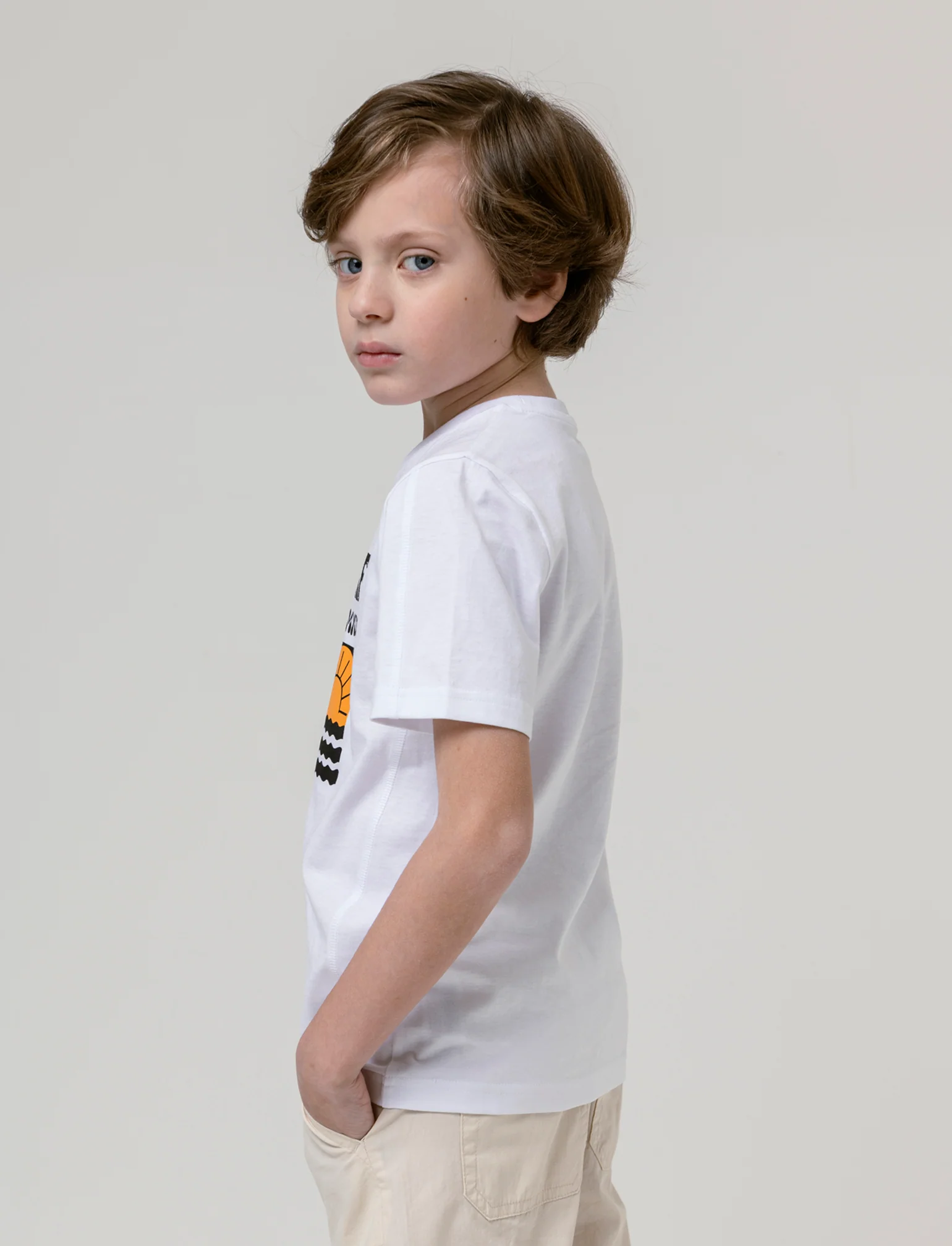 T-shirt coreana da bambino - Bianco - Image 2