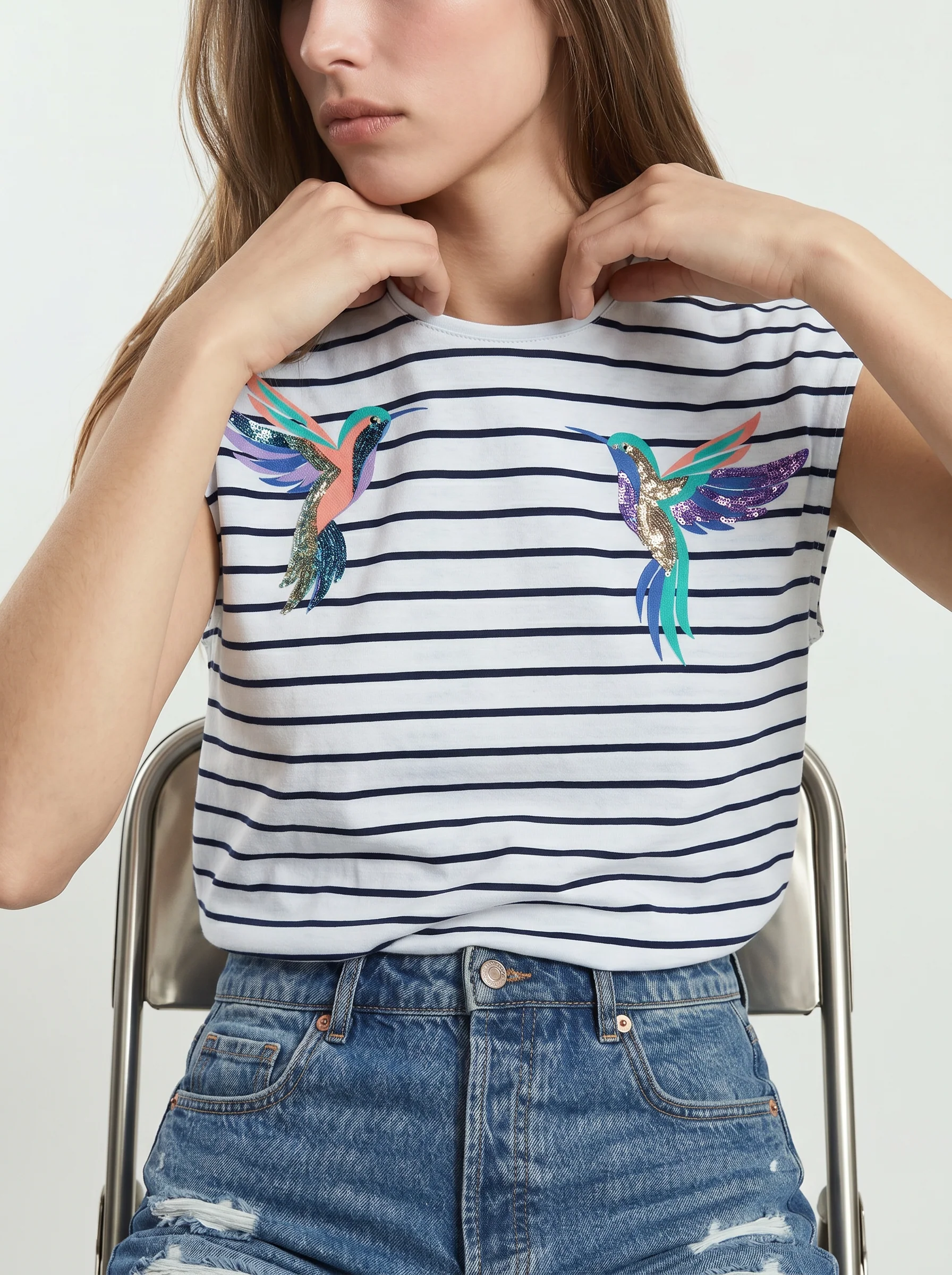 T-Shirt Cotone con Applicazioni - var 1 - Image 4