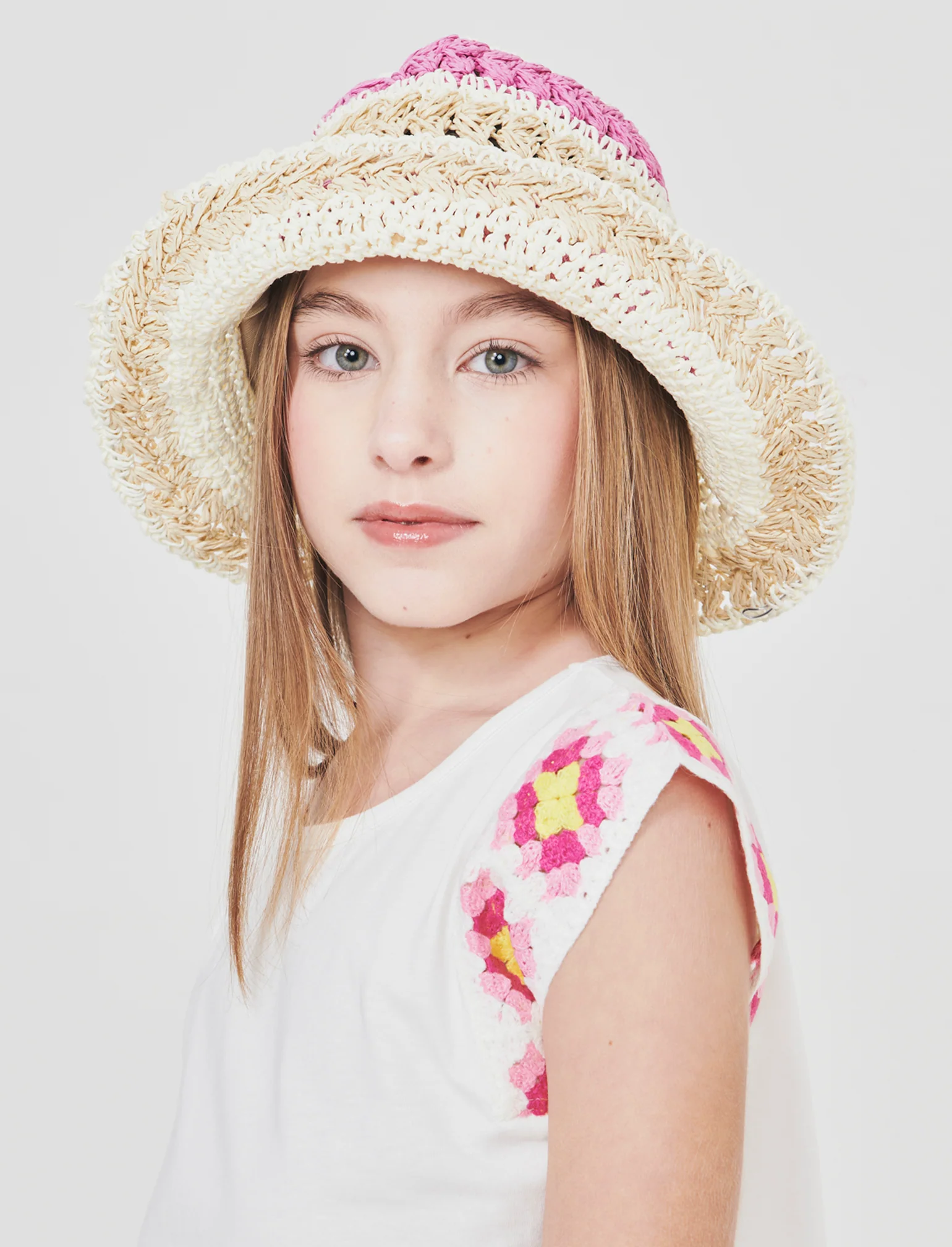 T-Shirt Cotone con Maniche Crochet - Bianco latte - Image 3