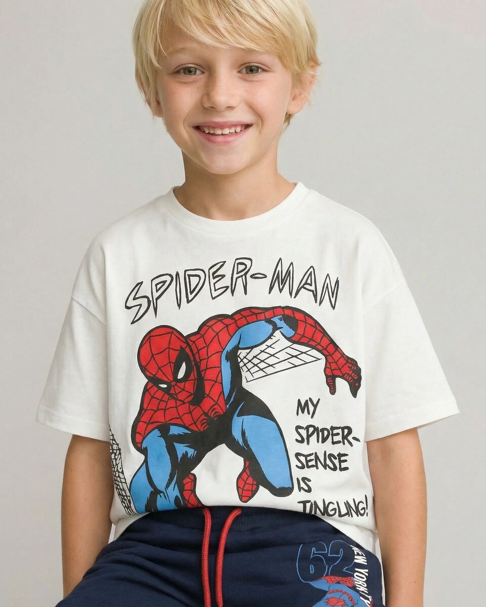 T-shirt cotone con personaggi Marvel - Bianco - Image 3