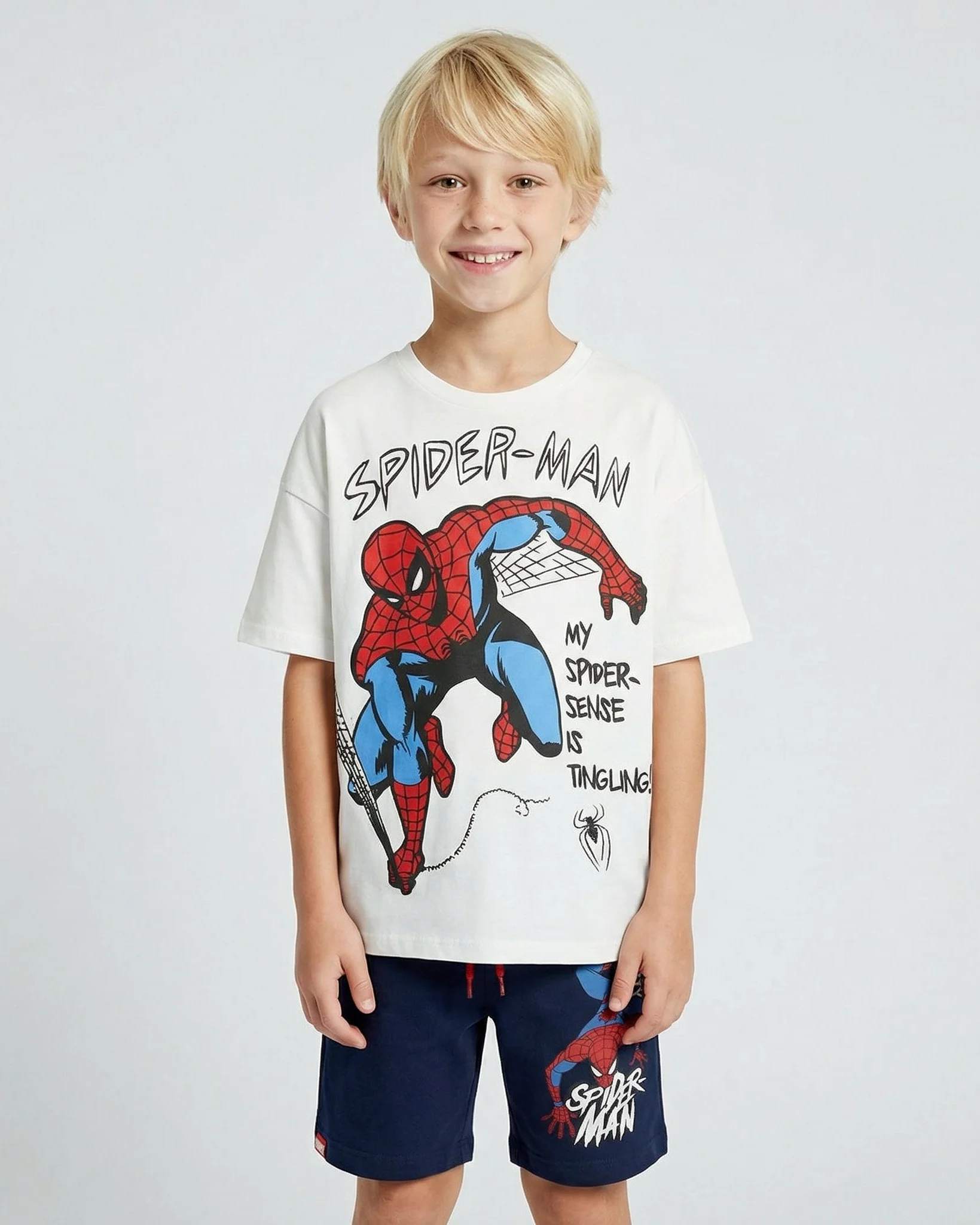 T-shirt cotone con personaggi Marvel - Bianco - Image 4