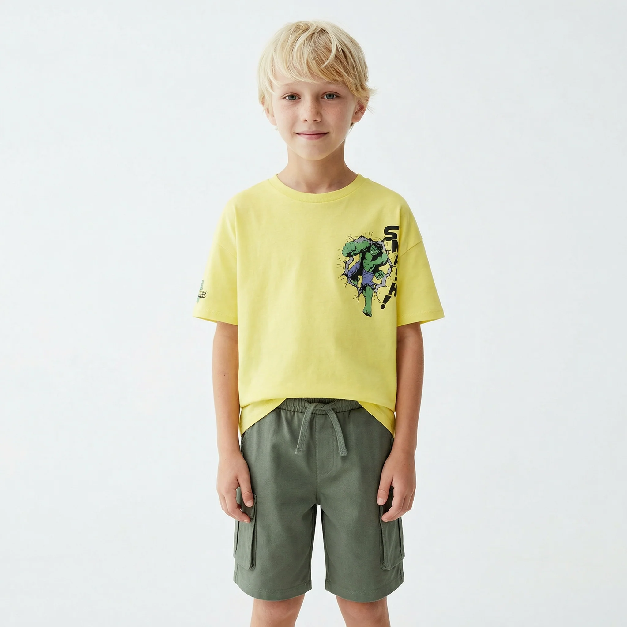 T-shirt cotone con personaggi Marvel - Giallo - Image 3