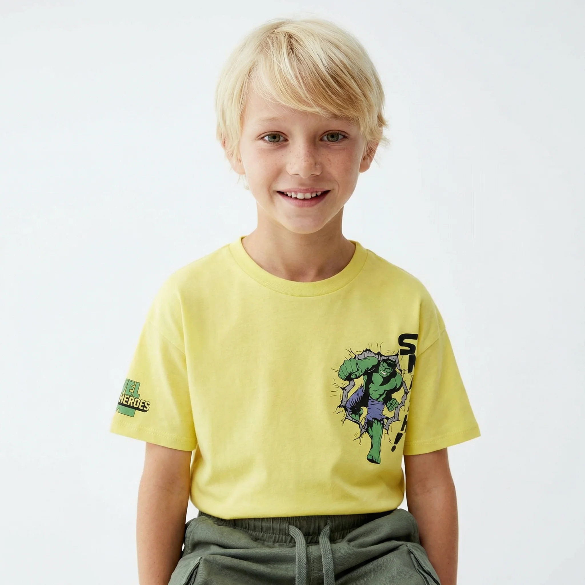 T-shirt cotone con personaggi Marvel - Giallo - Image 4