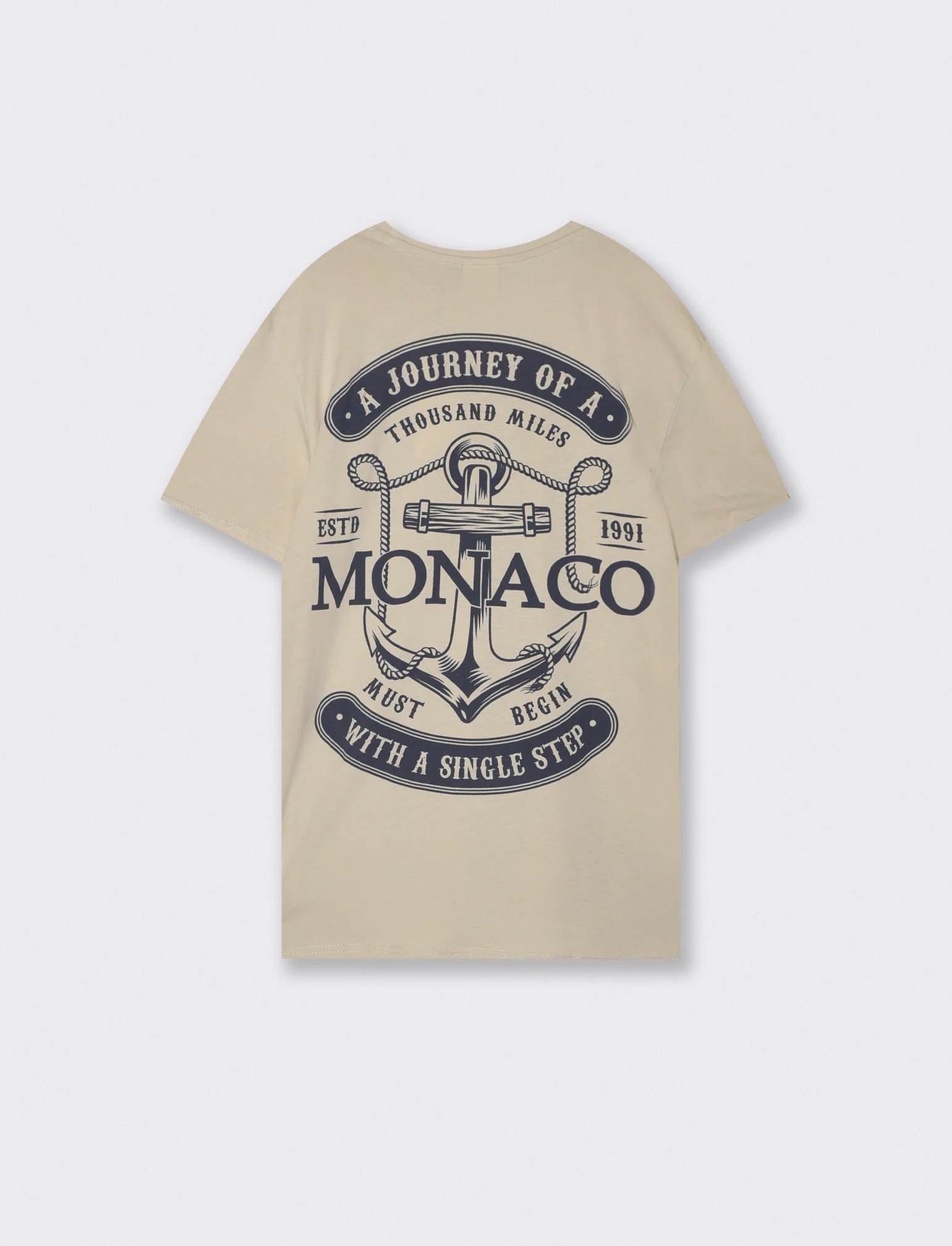 T-shirt cotone con stampa a contrasto - Grigio ghiaccio - Image 3