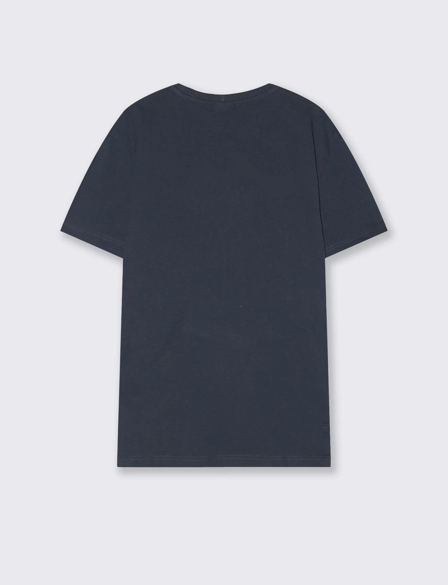T-shirt cotone con stampa a rilievo - Blu - Image 2