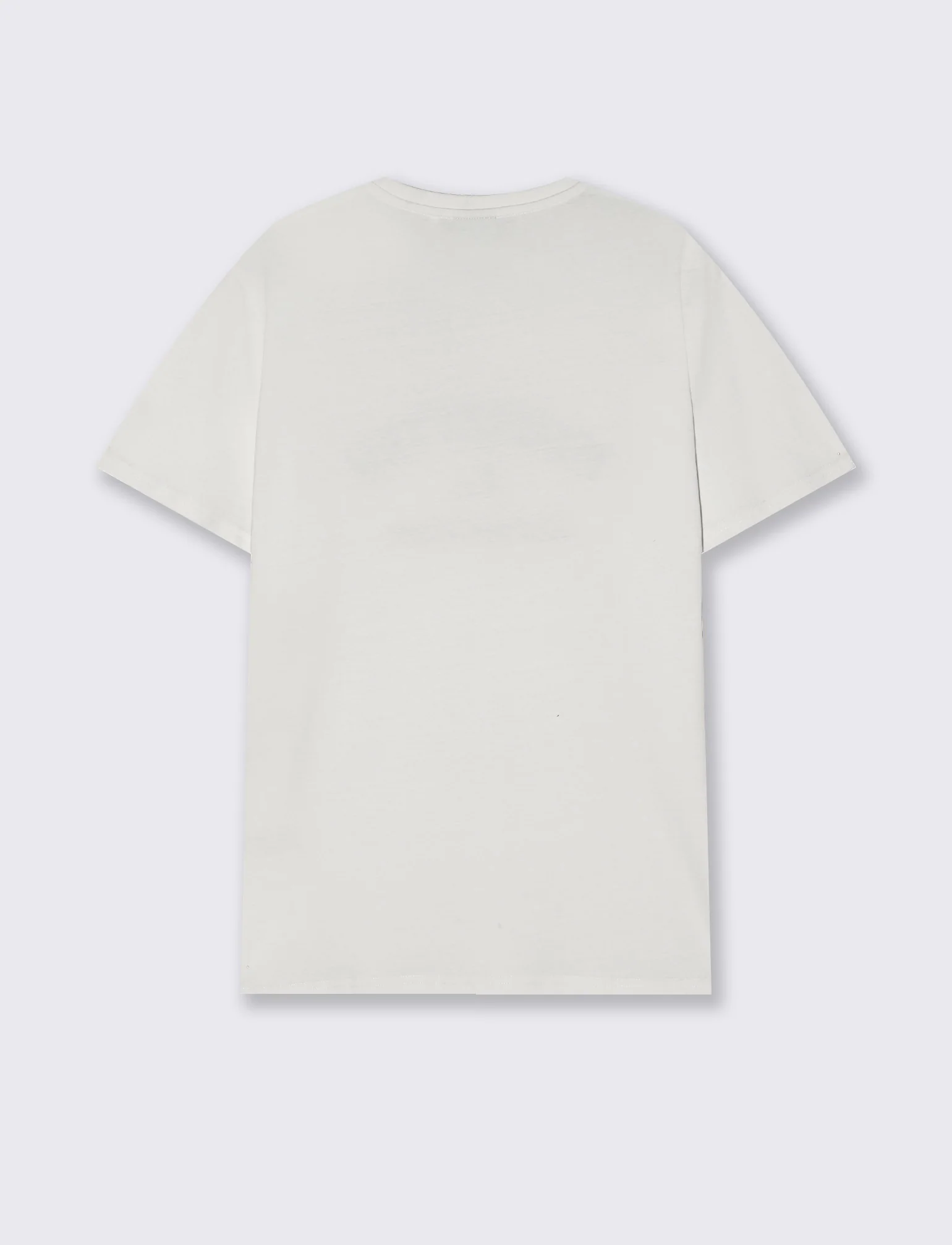 T-shirt cotone con stampa effetto velluto - Bianco - Image 2
