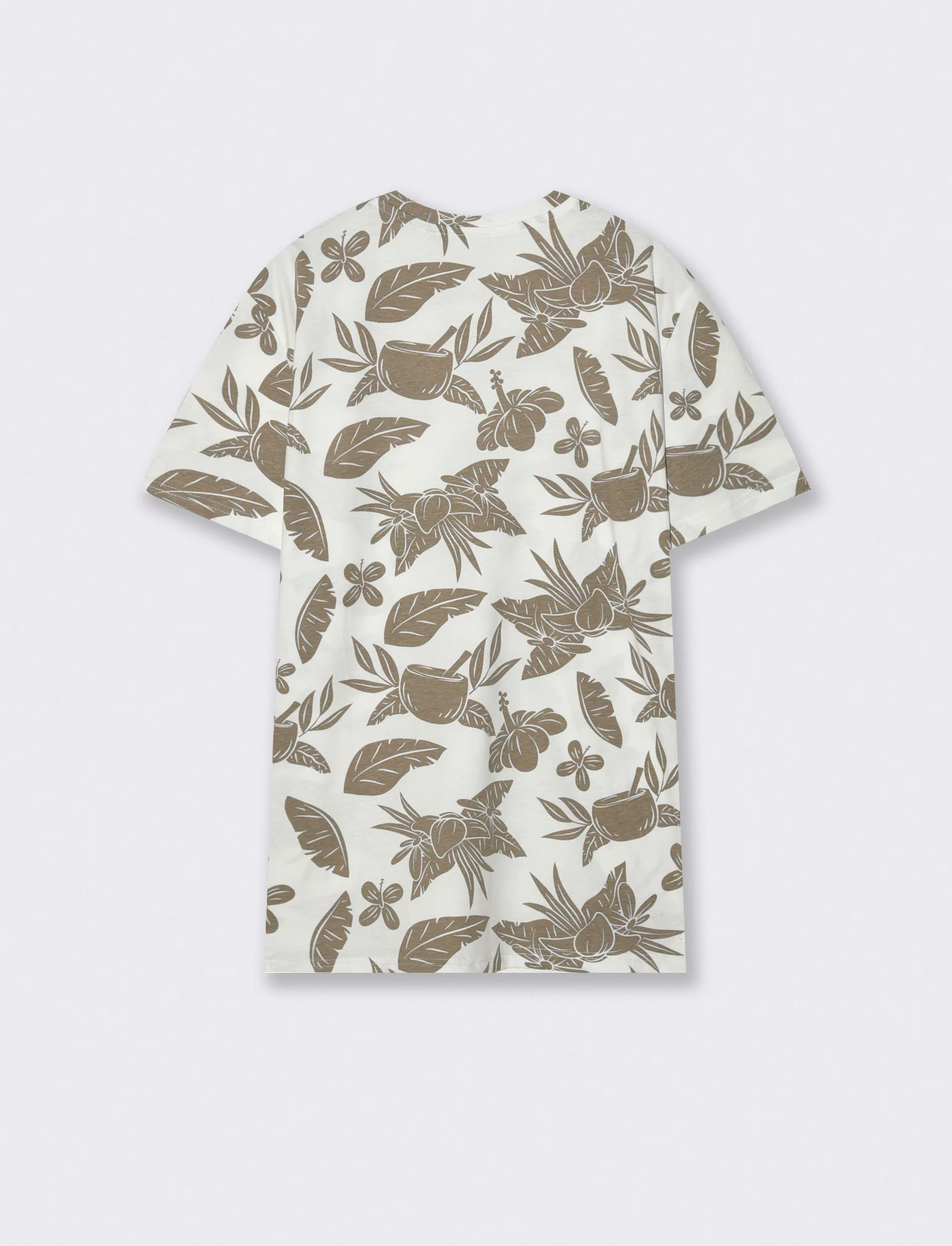 T-shirt cotone floreale all over - Bianco sporco - Image 2