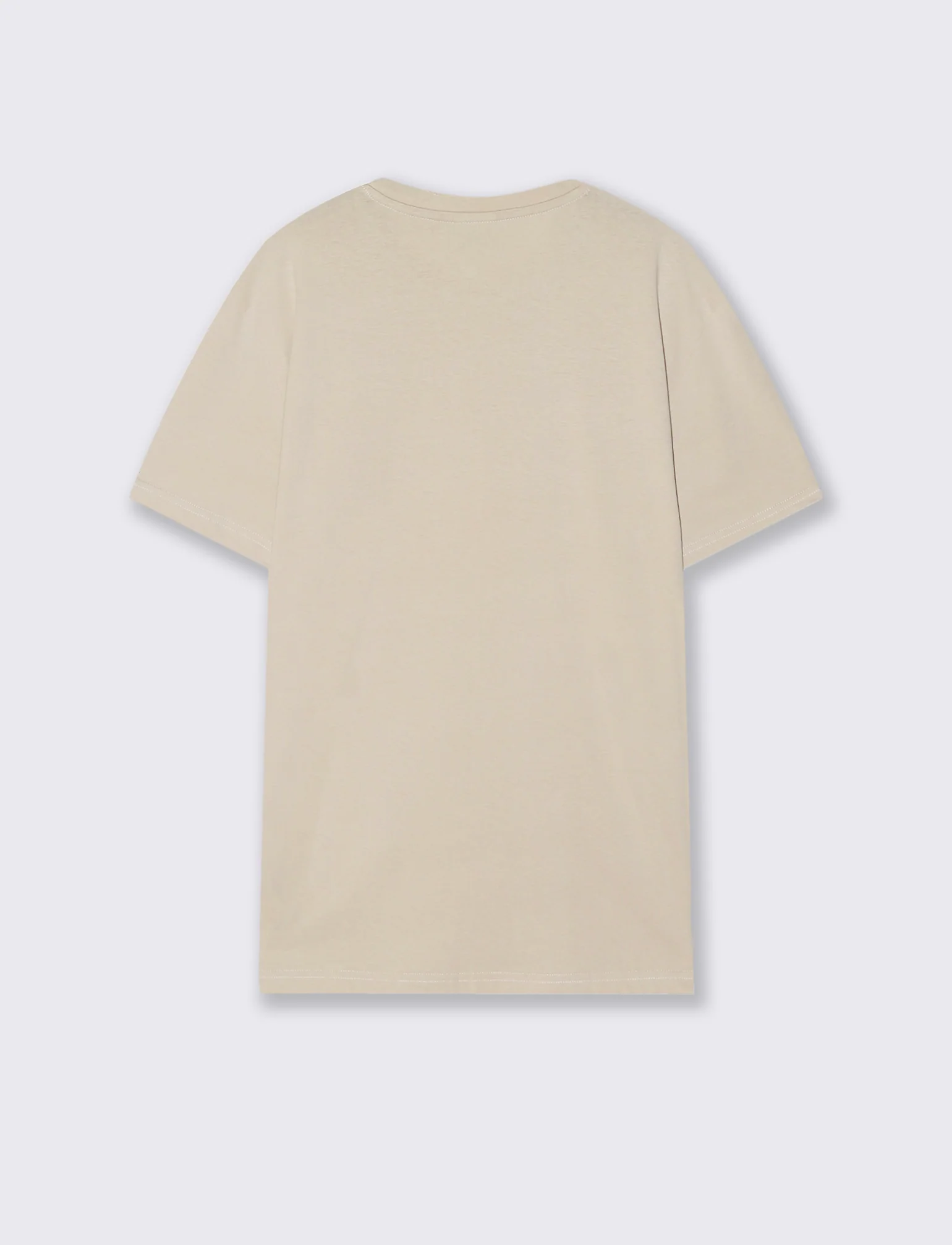T-shirt cotone girocollo stampa contrasto - Grigio ghiaccio - Image 2