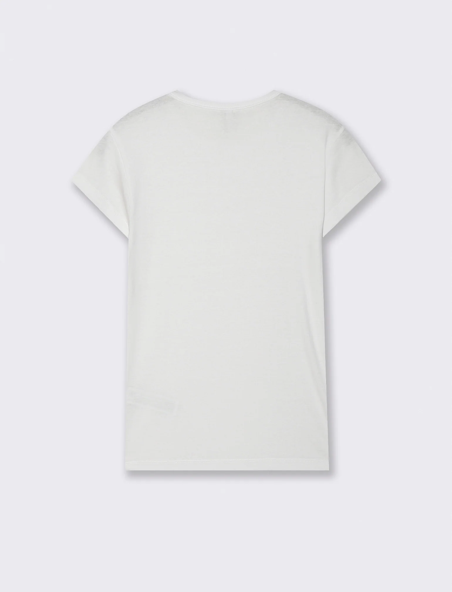 T-Shirt Cotone Manica Corto Girocollo - Bianco - Image 2