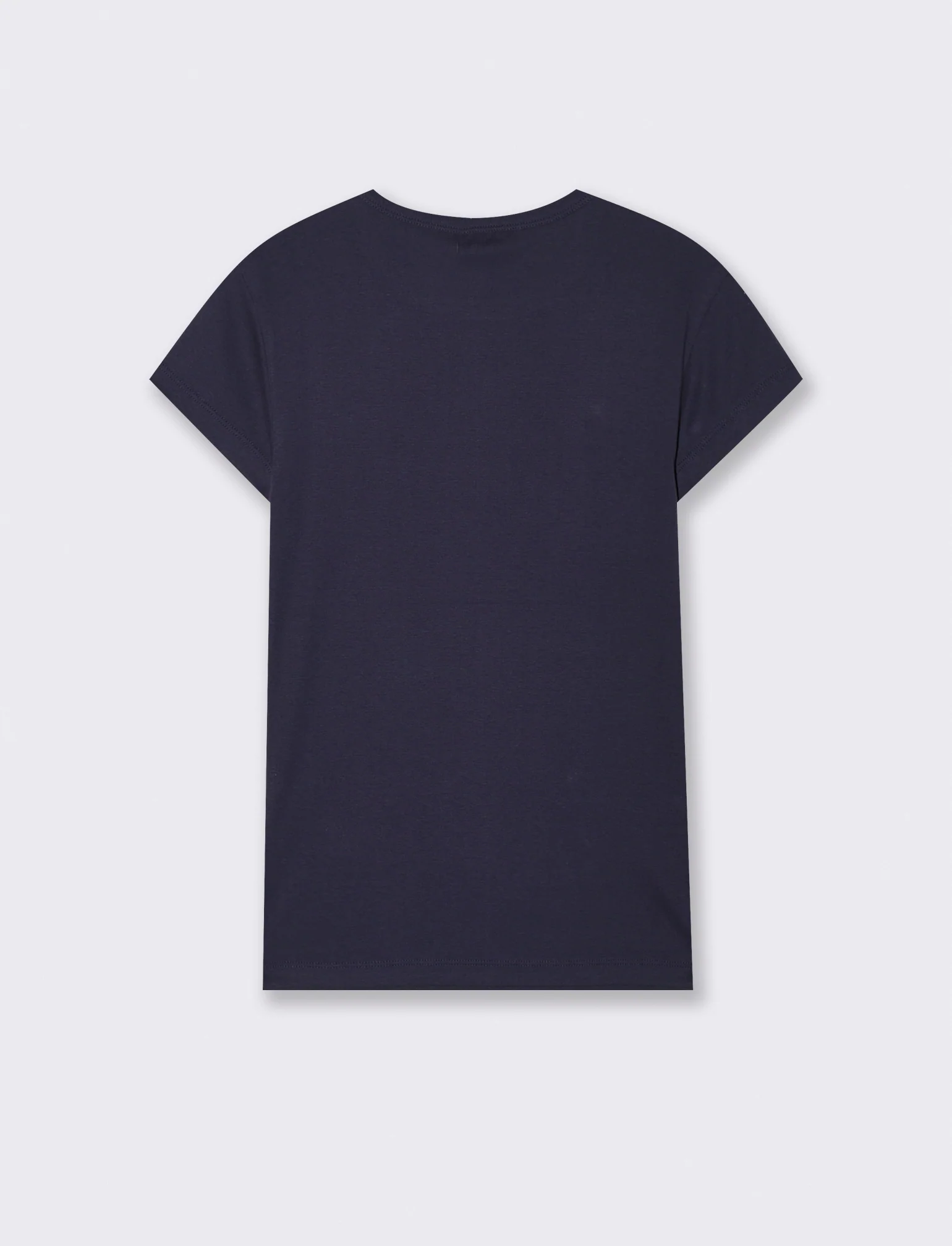 T-Shirt Cotone Manica Corto Girocollo - Blu - Image 2