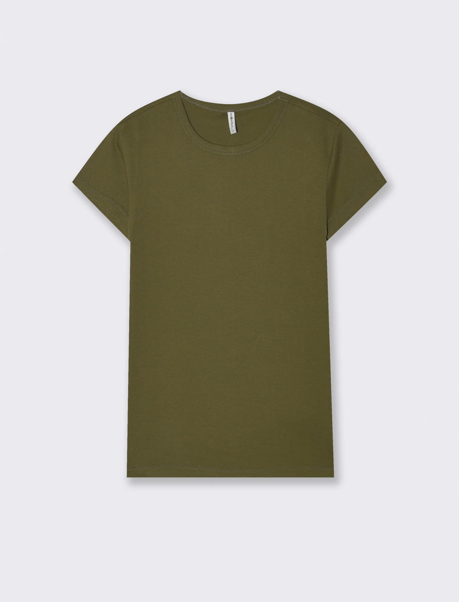 T-Shirt Cotone Manica Corto Girocollo - Kaky 1