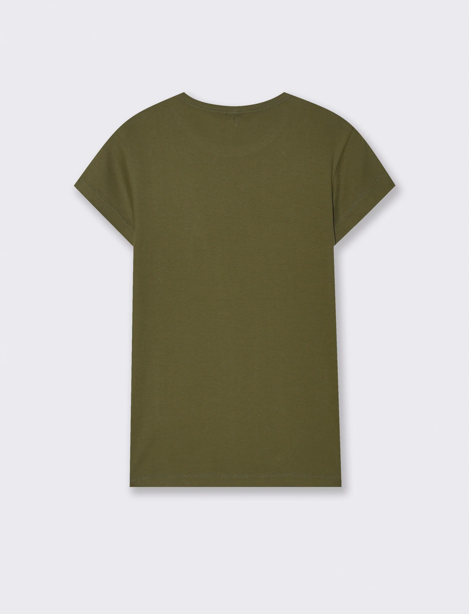 T-Shirt Cotone Manica Corto Girocollo - Kaky 1 - Image 2