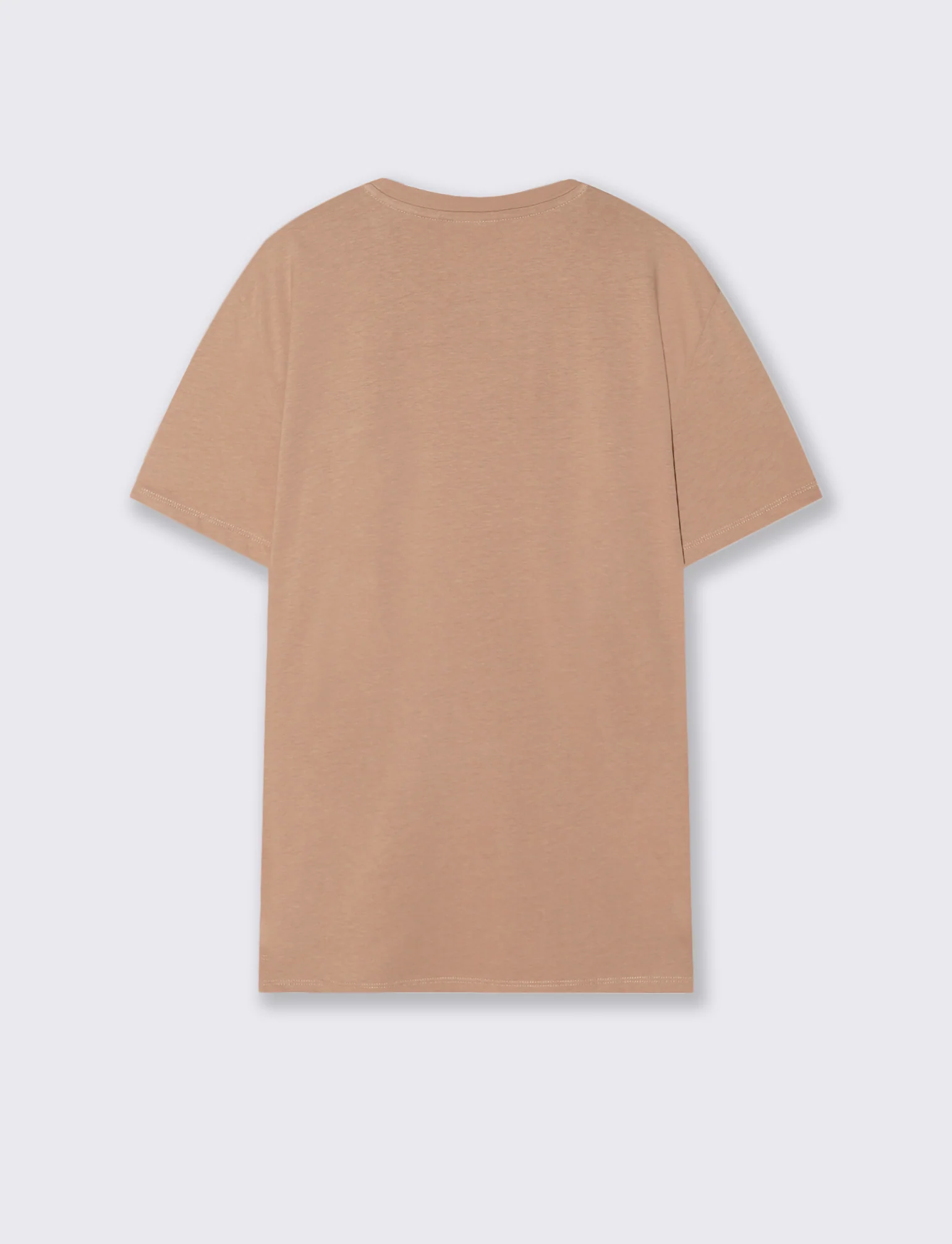 T-shirt cotone premium con patch e stampa - Cipria - Image 2