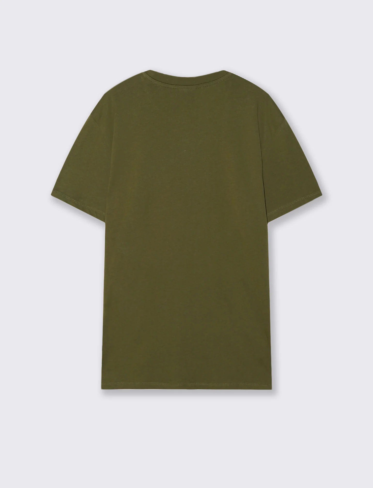 T-shirt cotone premium con patch e stampa - Verde oliva - Image 2