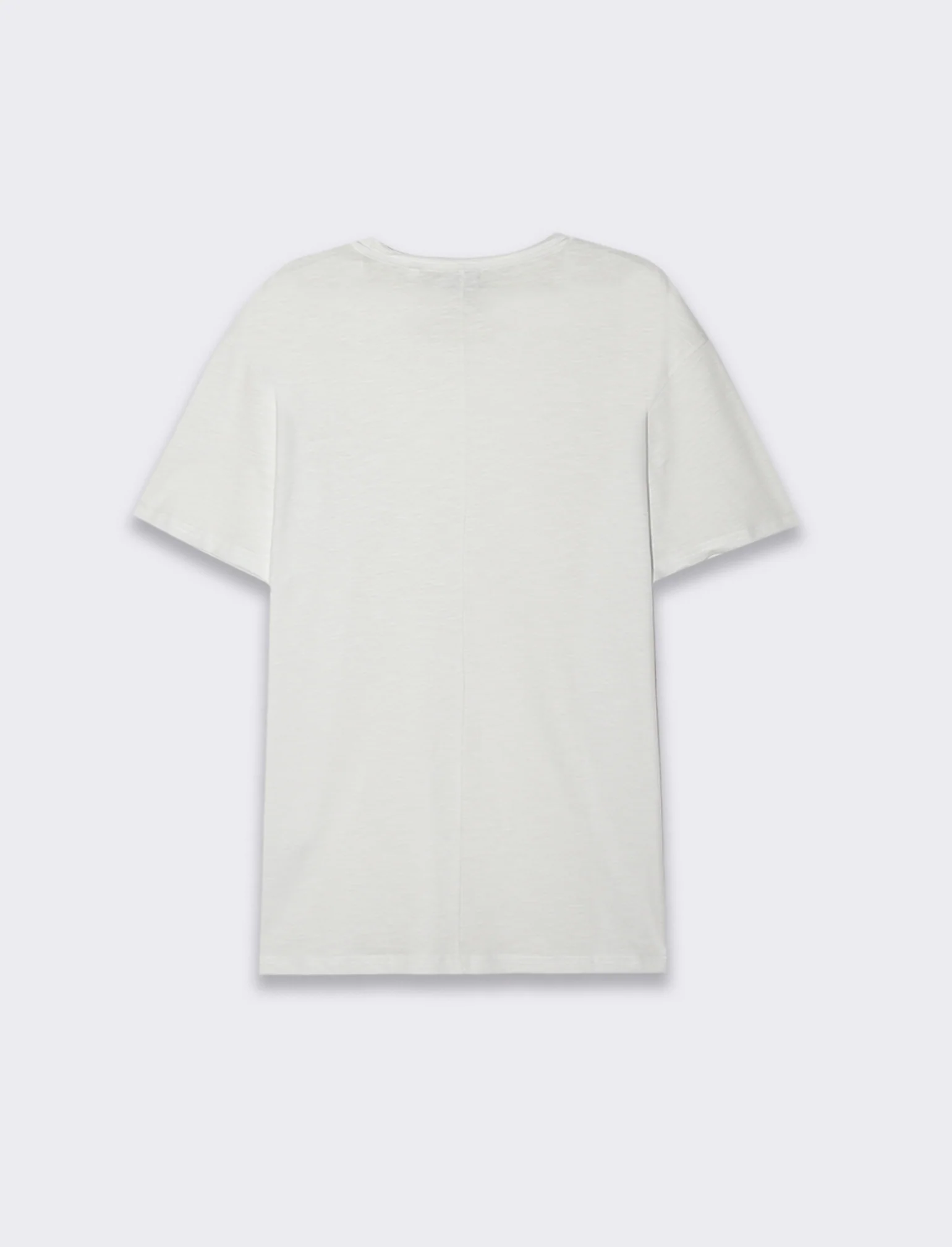 T-SHIRT COTONE SLUB LOOSE FIT - Bianco - Image 3