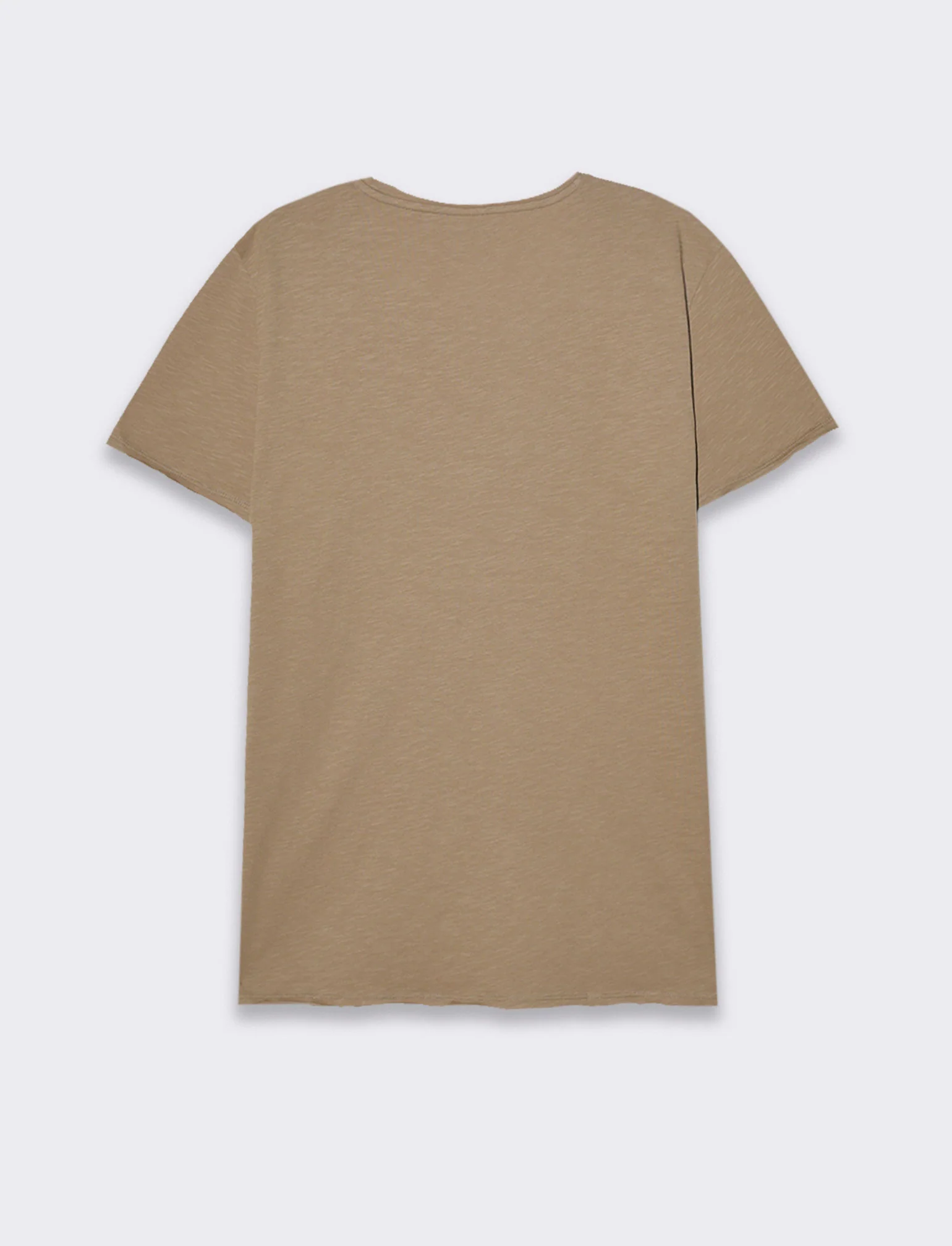 T-shirt cotone slub regular fit da uomo - Grigio tortora - Image 5