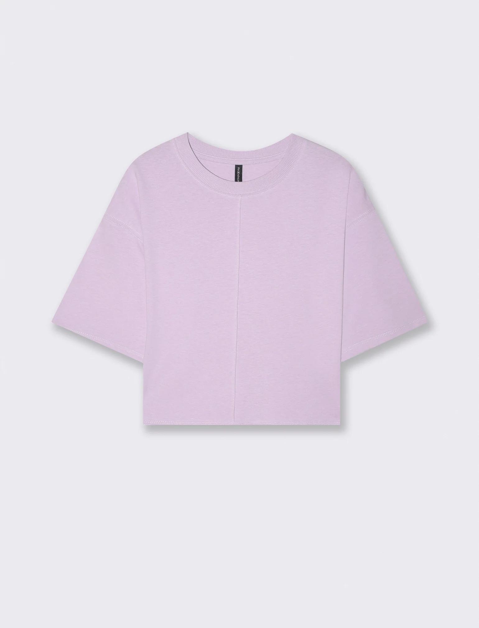 T-Shirt Crop in Cotone - Viola lavanda