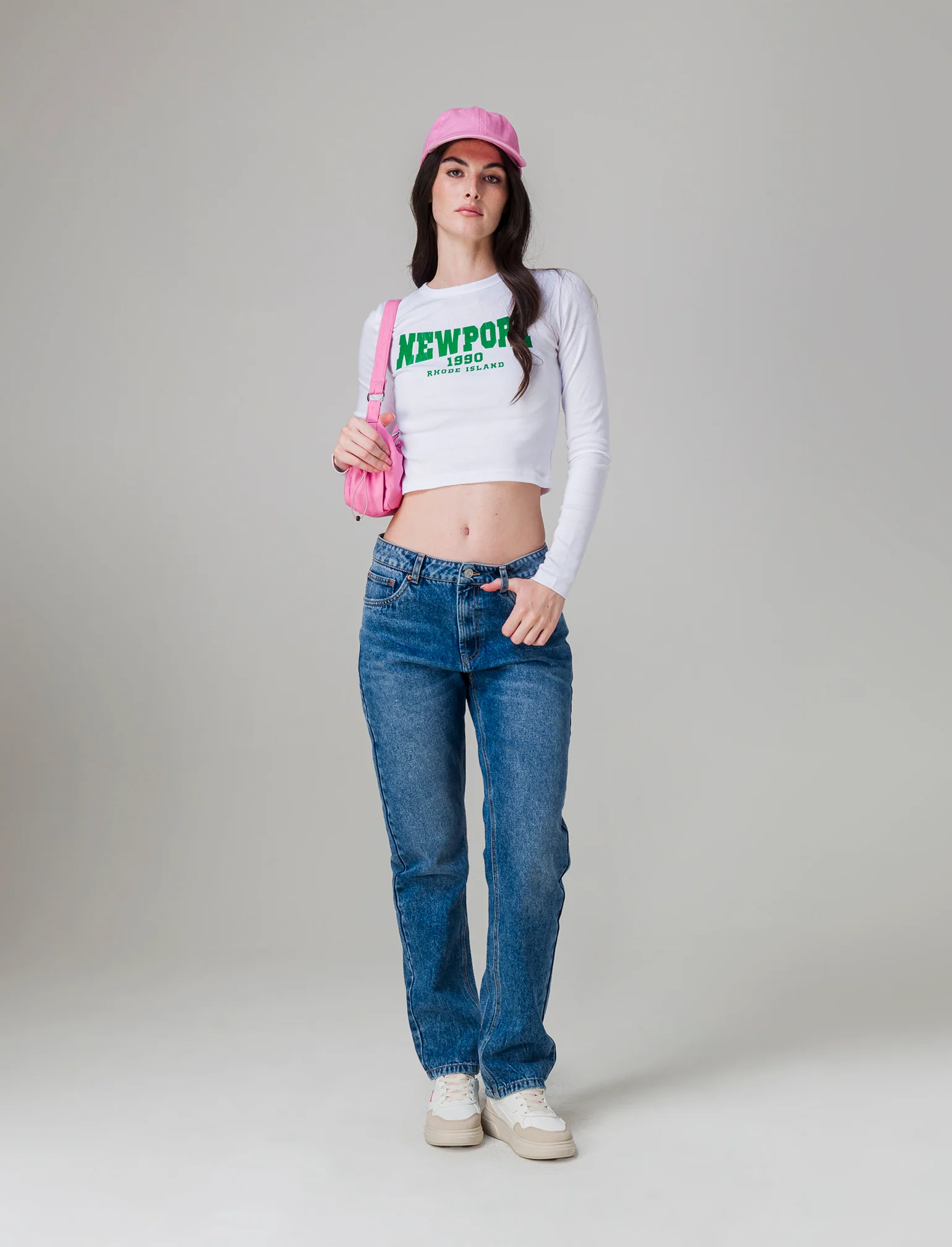 T-shirt crop manica lunga da donna - var 1 - Image 3