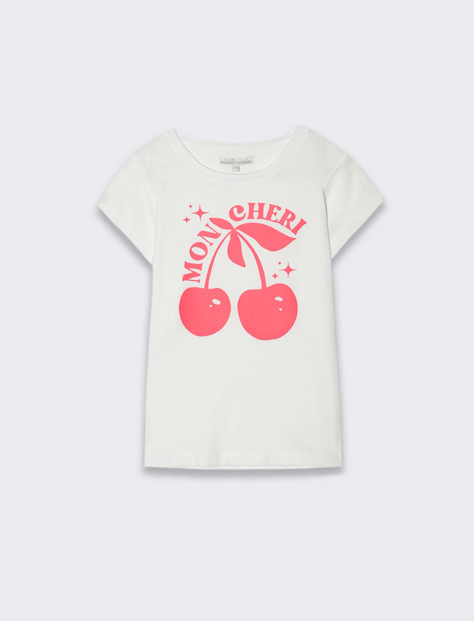 T-shirt da bambina con stampa monocolore - Bianco