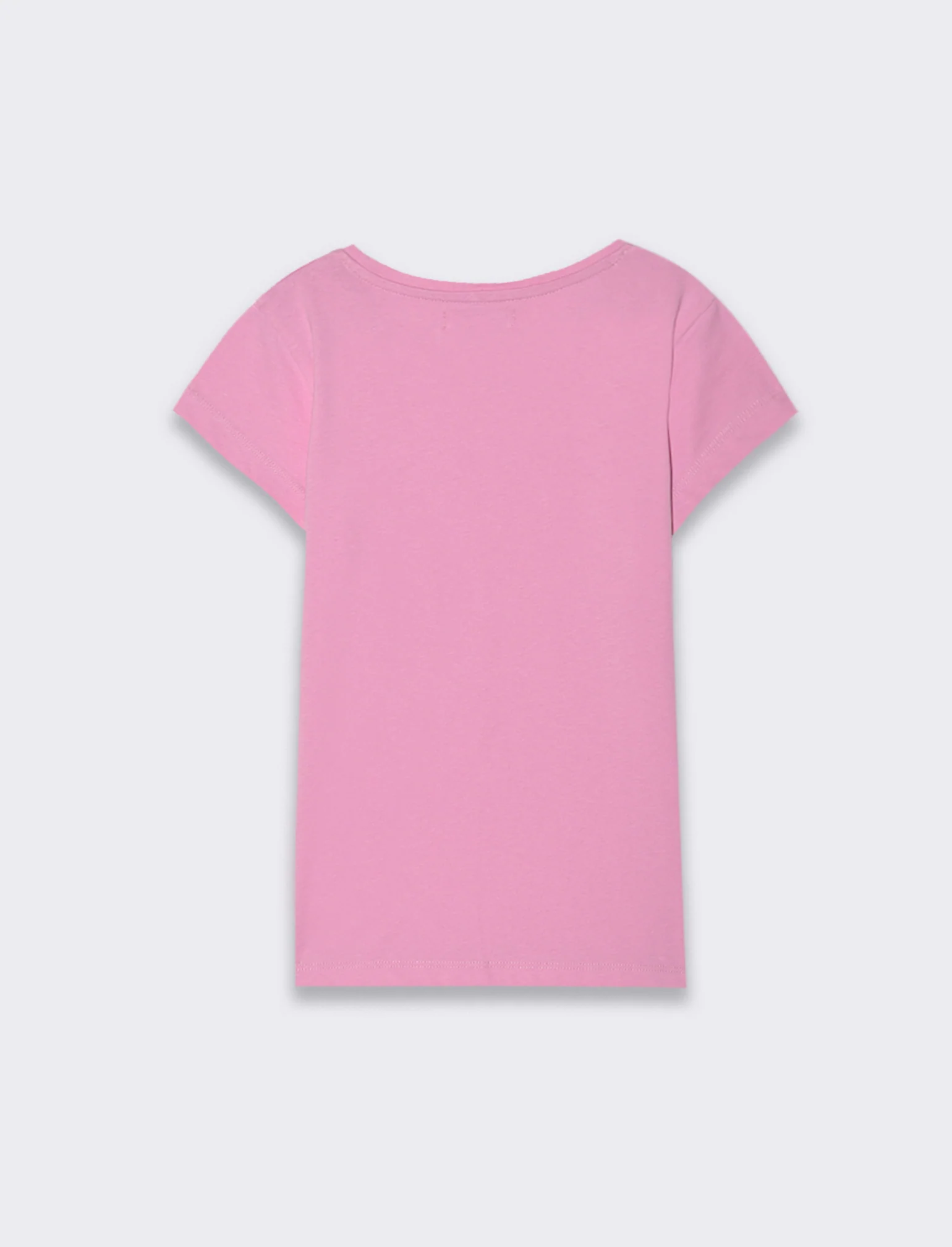 T-shirt da bambina con stampa monocolore - Rosa - Image 2