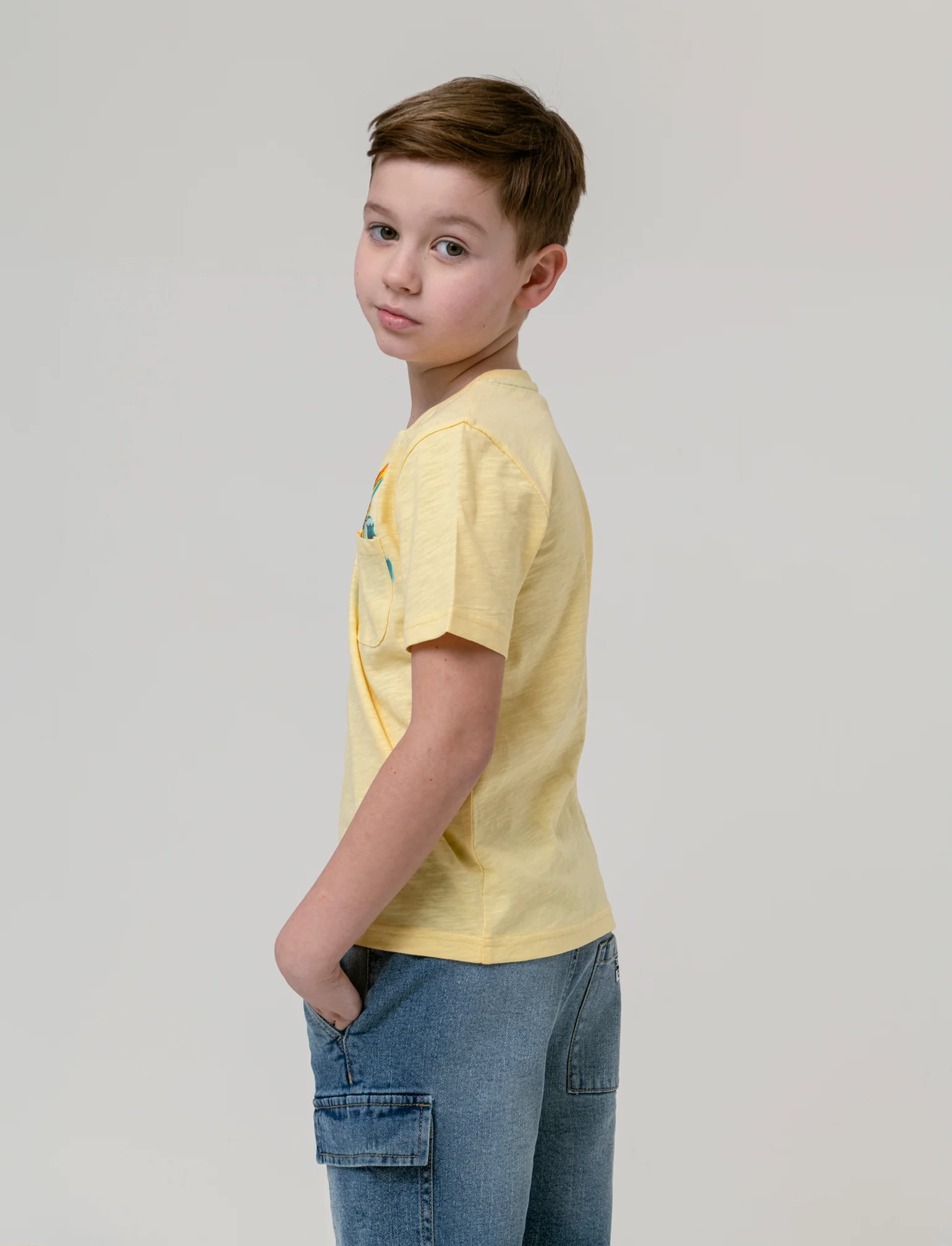 T-shirt da bambino - Giallo - Image 2