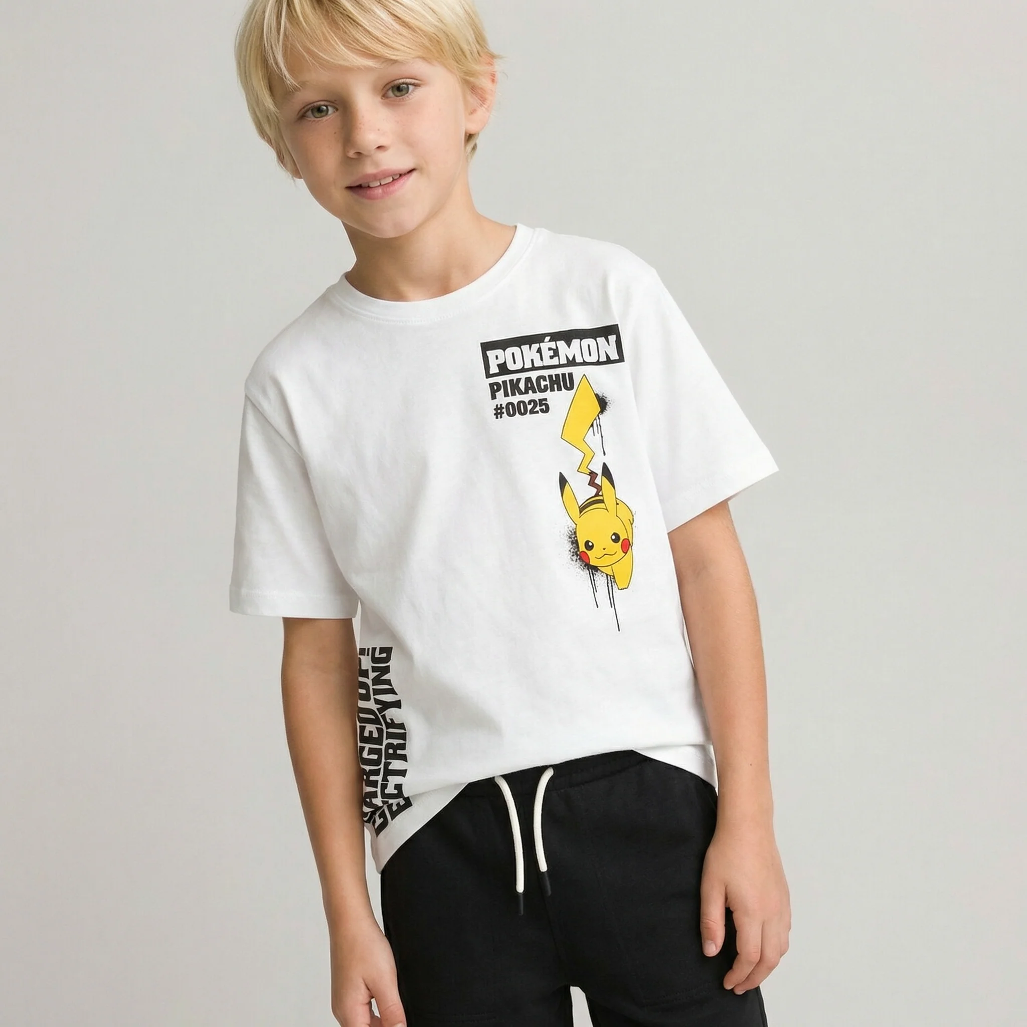 T-Shirt di cotone con stampe Pokemon - Bianco - Image 3