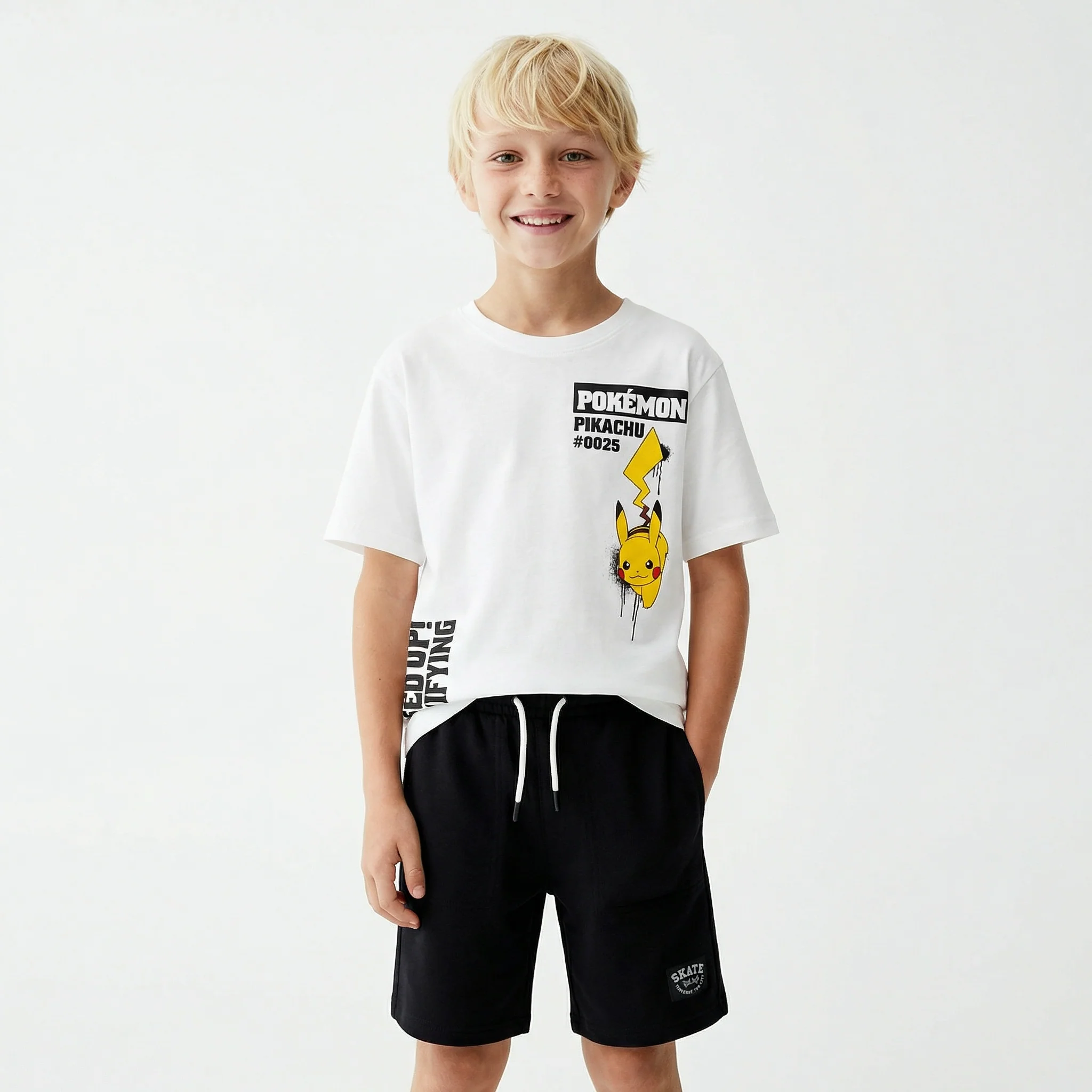 T-Shirt di cotone con stampe Pokemon - Bianco - Image 4