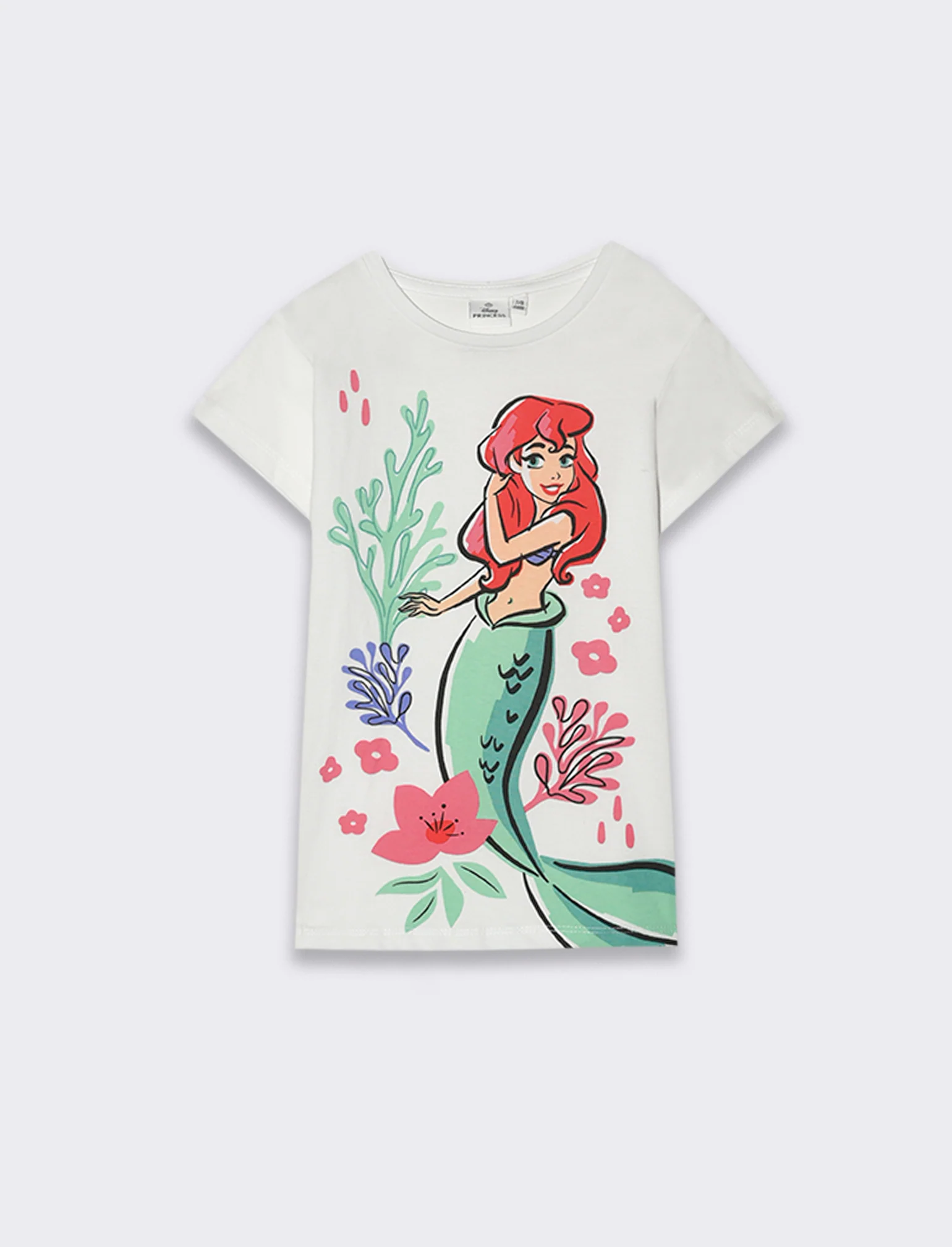 T-shirt Disney Ariel da bambina - Bianco - Image 2