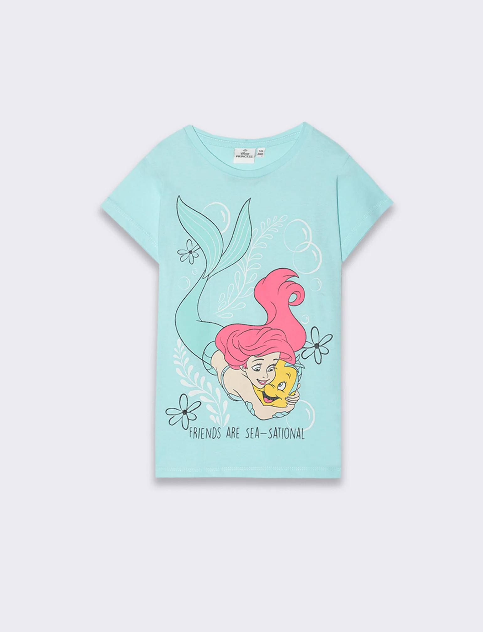 T-shirt Disney Ariel da bambina - Verde acqua - Image 2