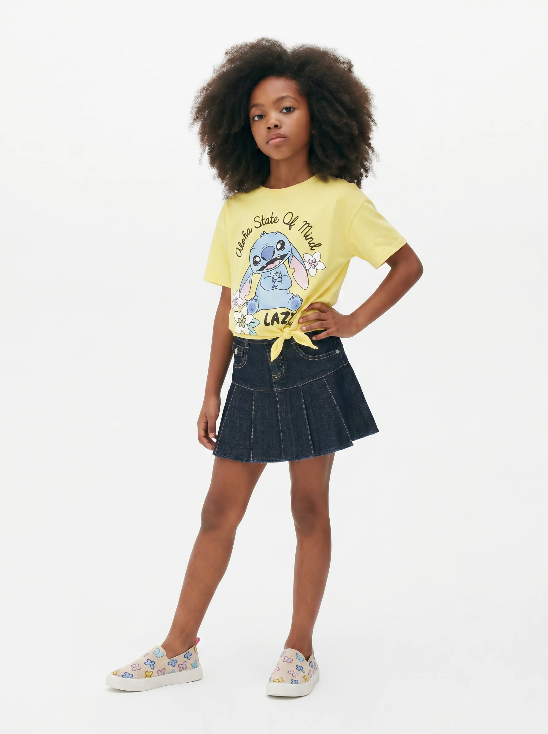 T-shirt Disney Stitch mezza manica in cotone - Giallo - Image 2