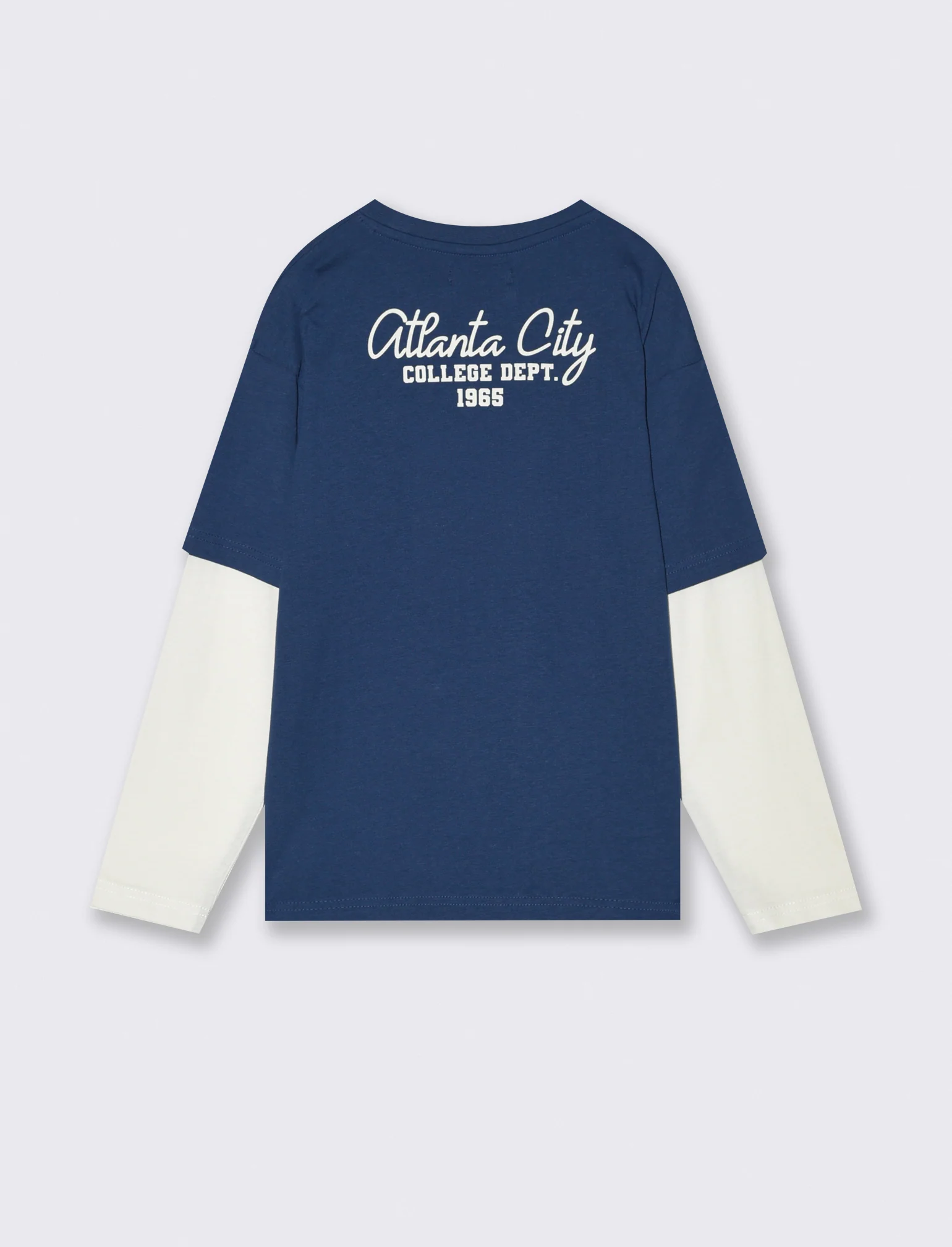 T-shirt doppia manica sporty. - Blu - Image 4