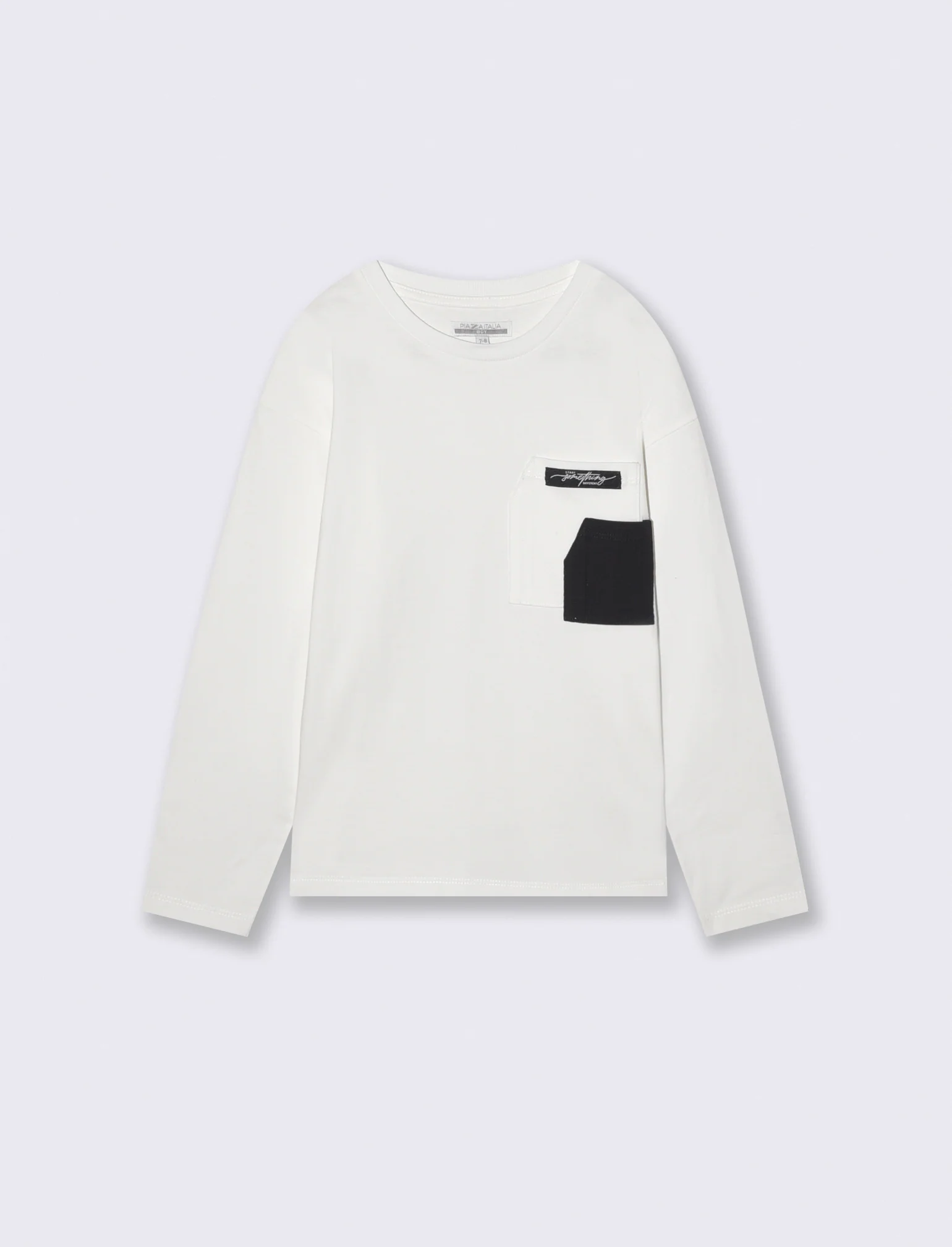 T-shirt Doppio Taschino Cotone Versatile - Bianco latte