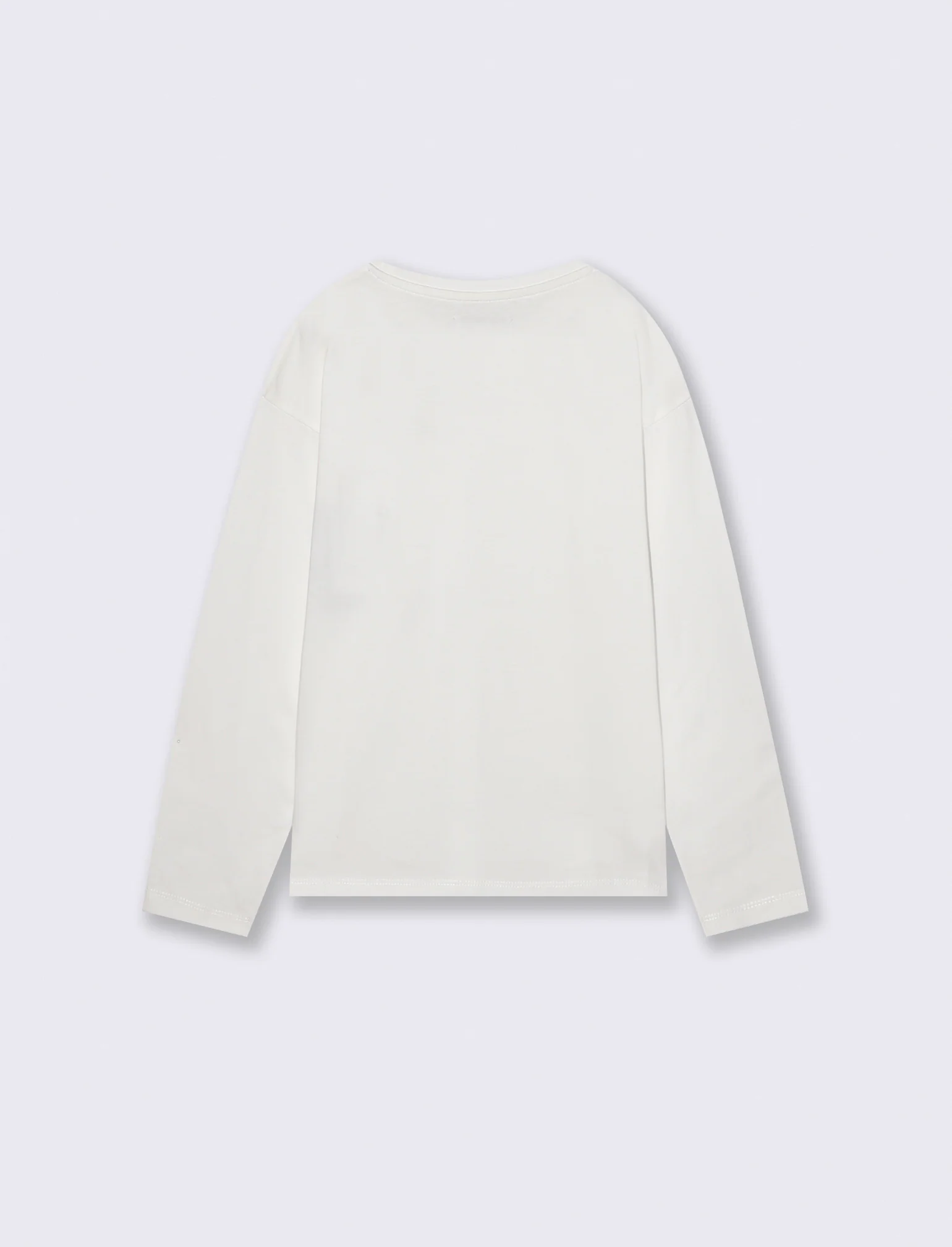 T-shirt Doppio Taschino Cotone Versatile - Bianco latte - Image 2