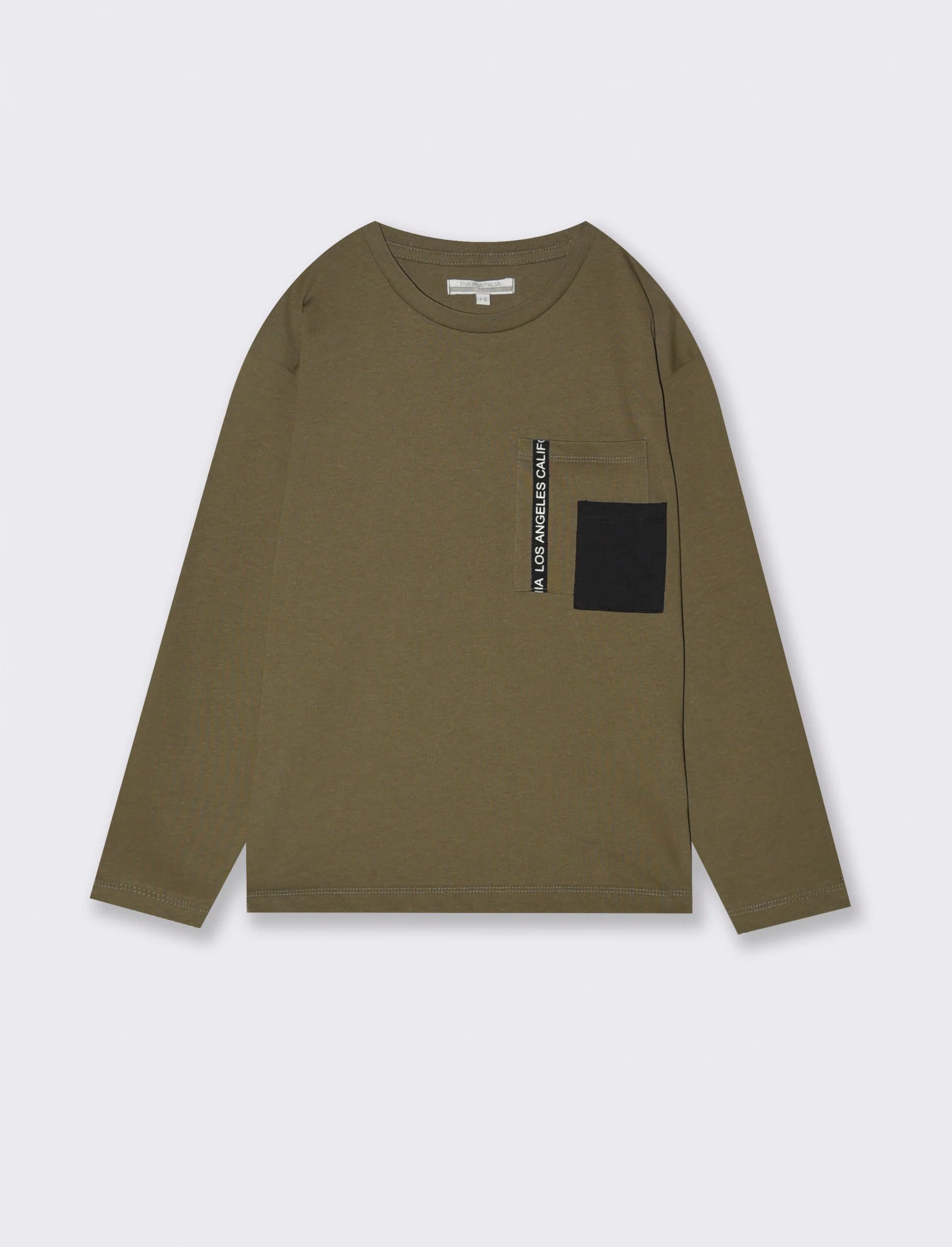 T-shirt DOPPIO TASCHINO - Verde militare - Image 2