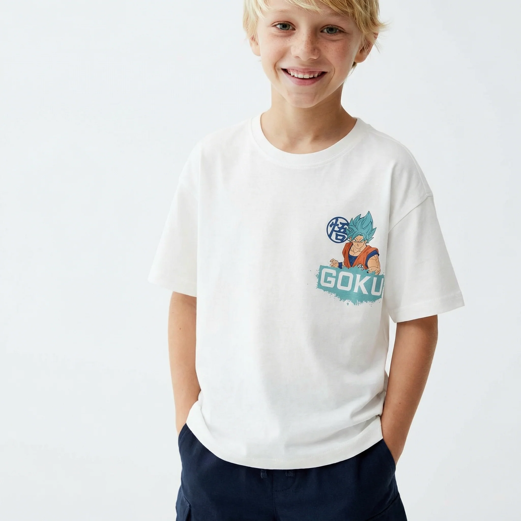 T-shirt Dragon Ball per giovani fan di Goku - Bianco - Image 3