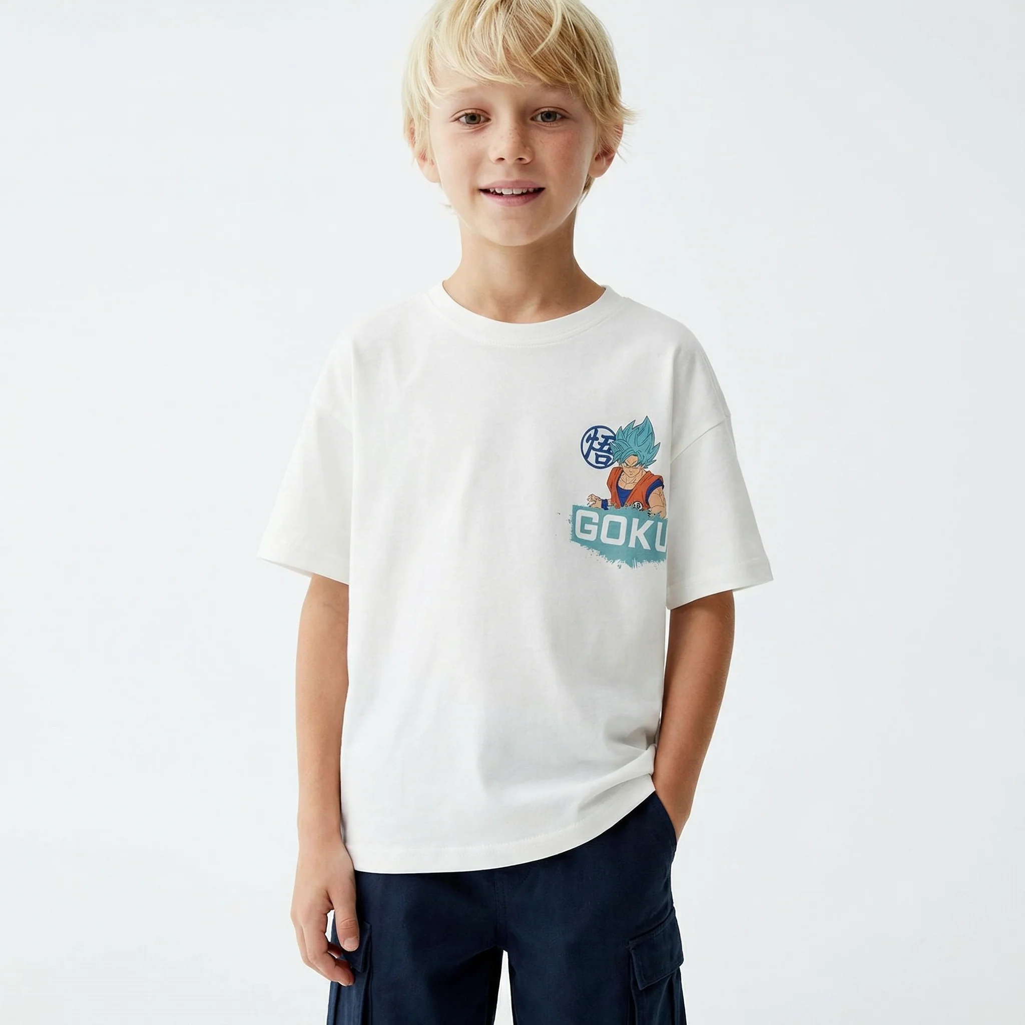 T-shirt Dragon Ball per giovani fan di Goku - Bianco - Image 4