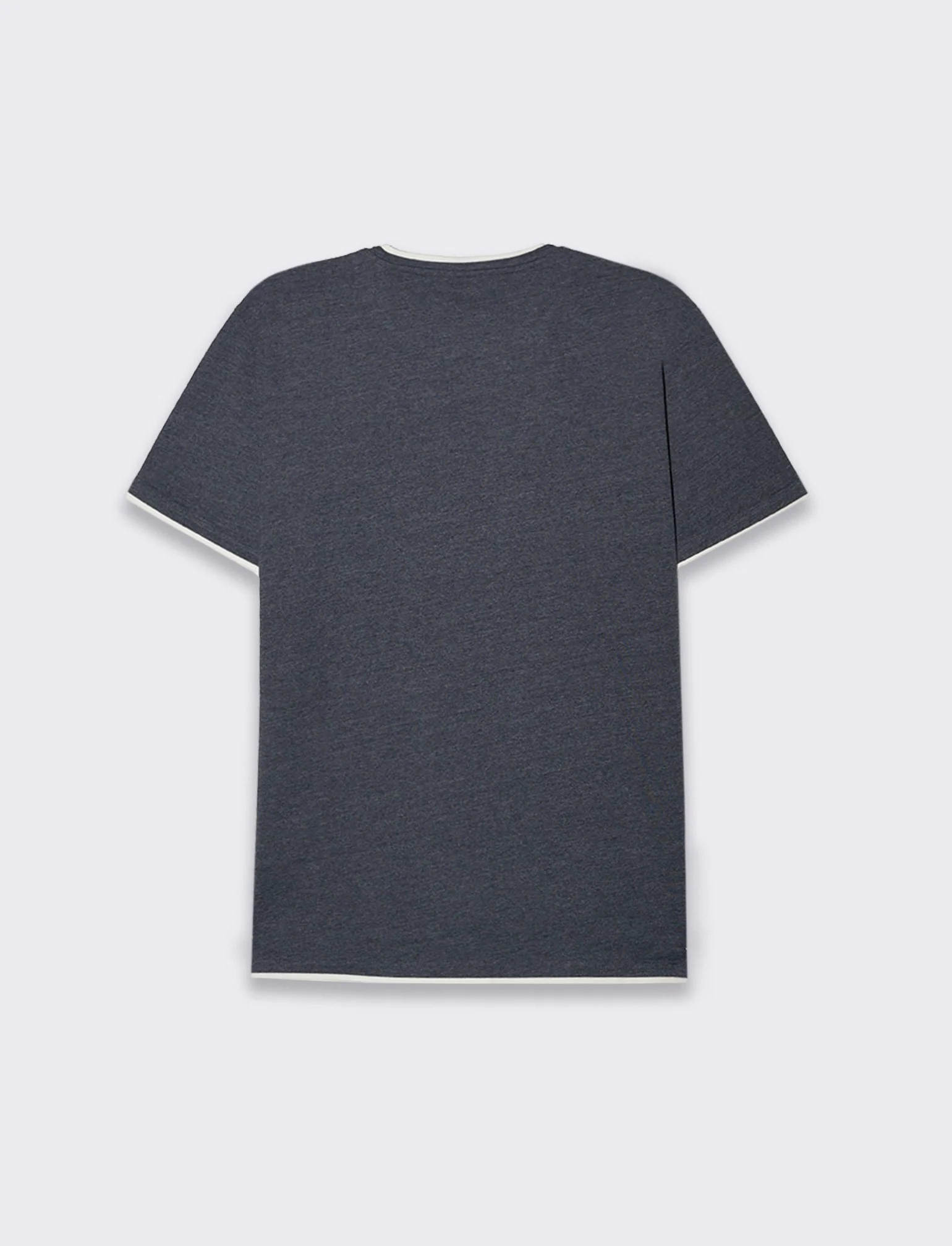 T-shirt effetto melange con tasca da uomo - Blu - Image 3